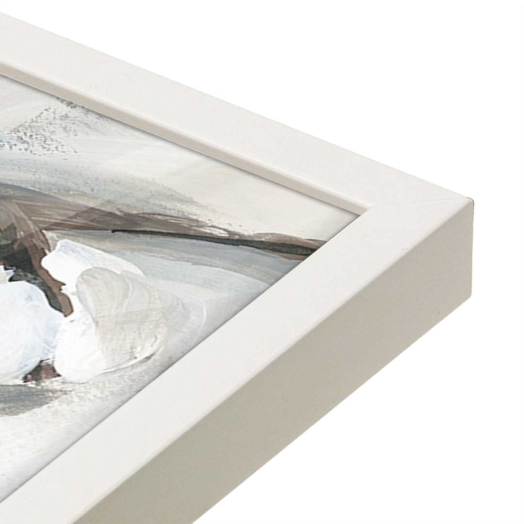 [Color:Opaque White], Picture of art in a Opaque White frame at an angle