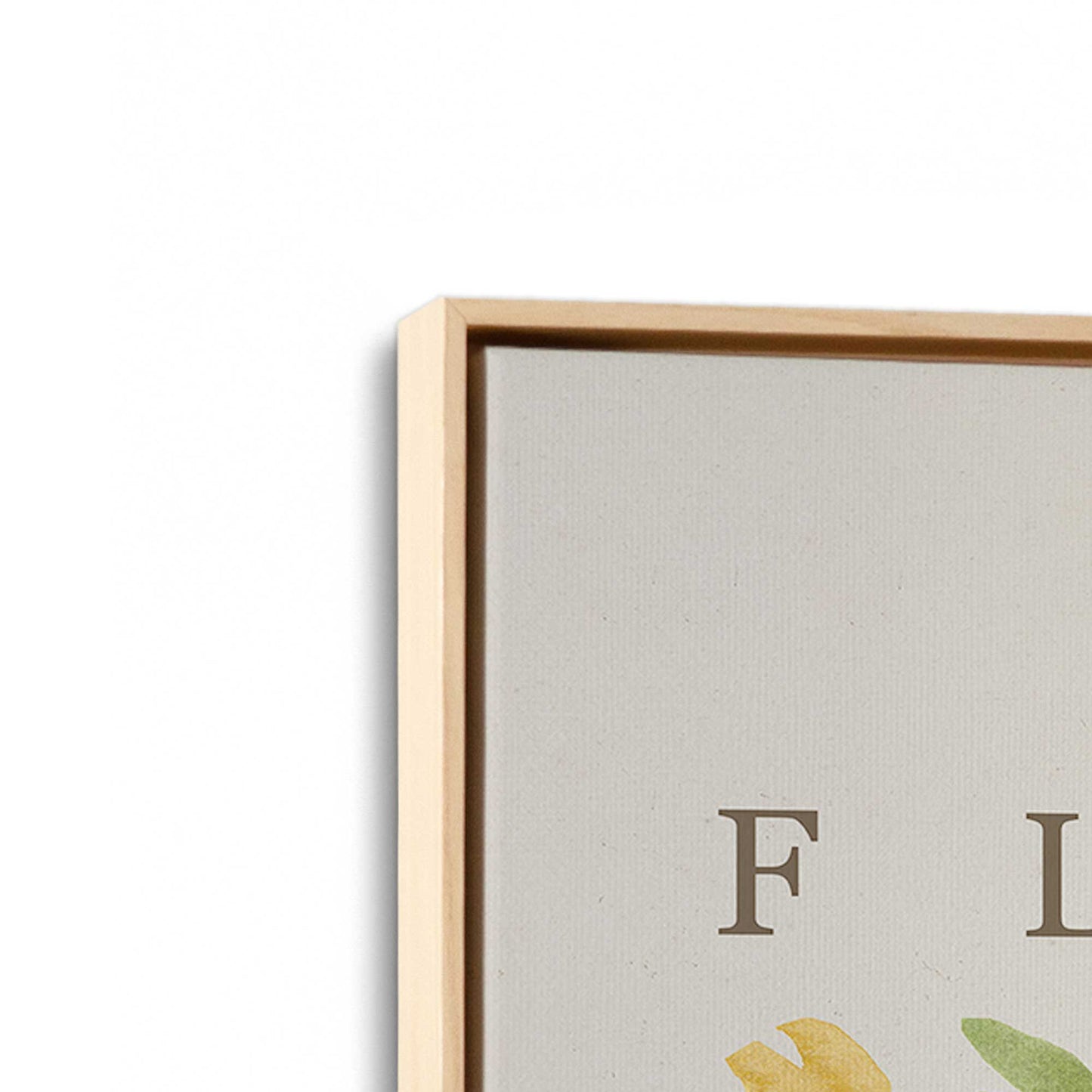 [Color:American Maple], Picture of art in a American Maple frame at an angle
