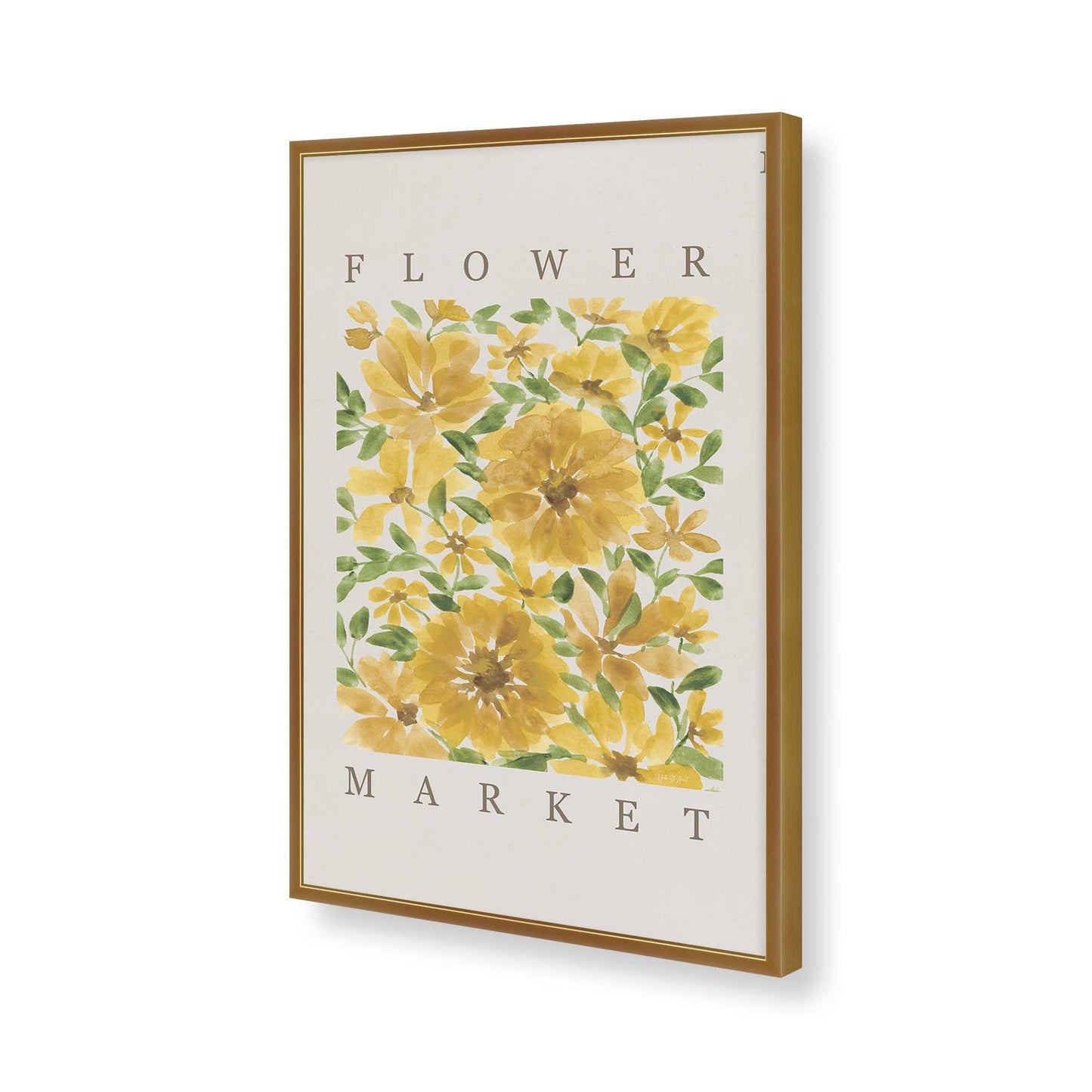 [Color:Polished Gold], Picture of art in a Polished Gold frame of the corner