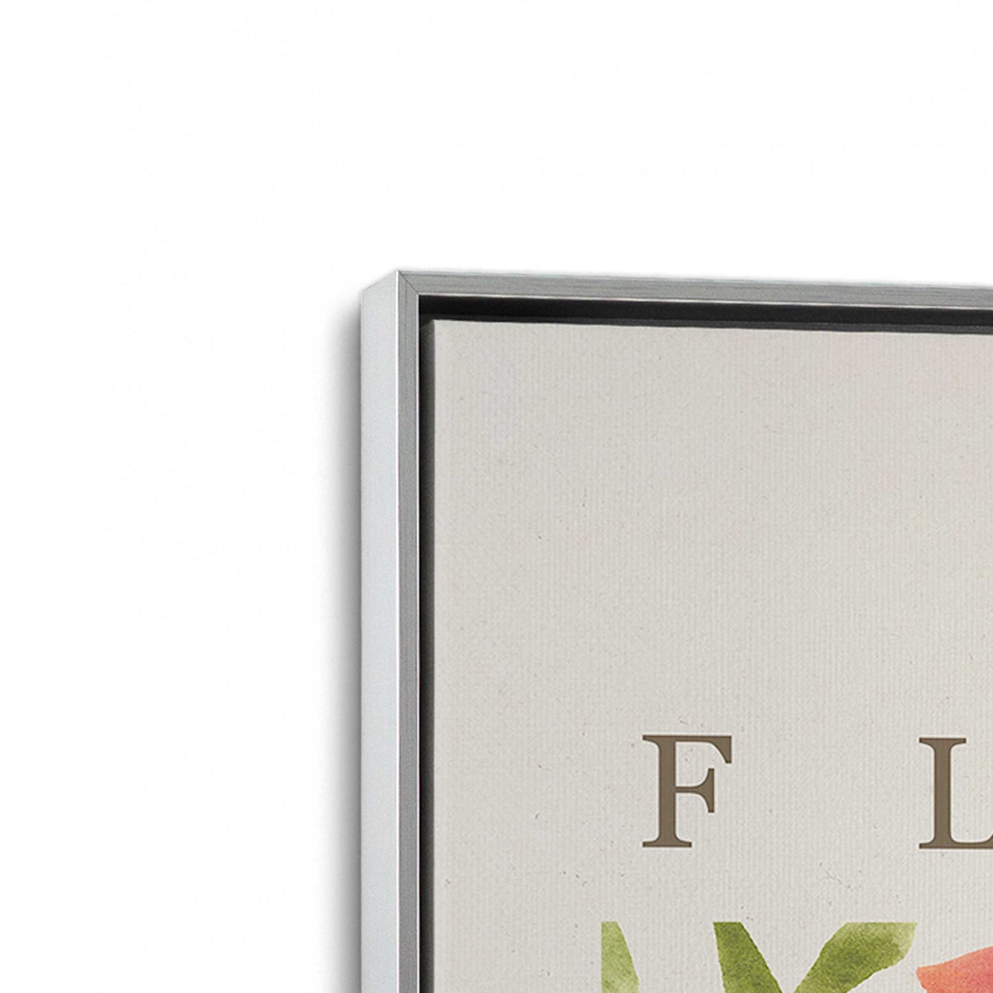 [Color:Polished Chrome], Picture of art in a Polished Chrome frame at an angle