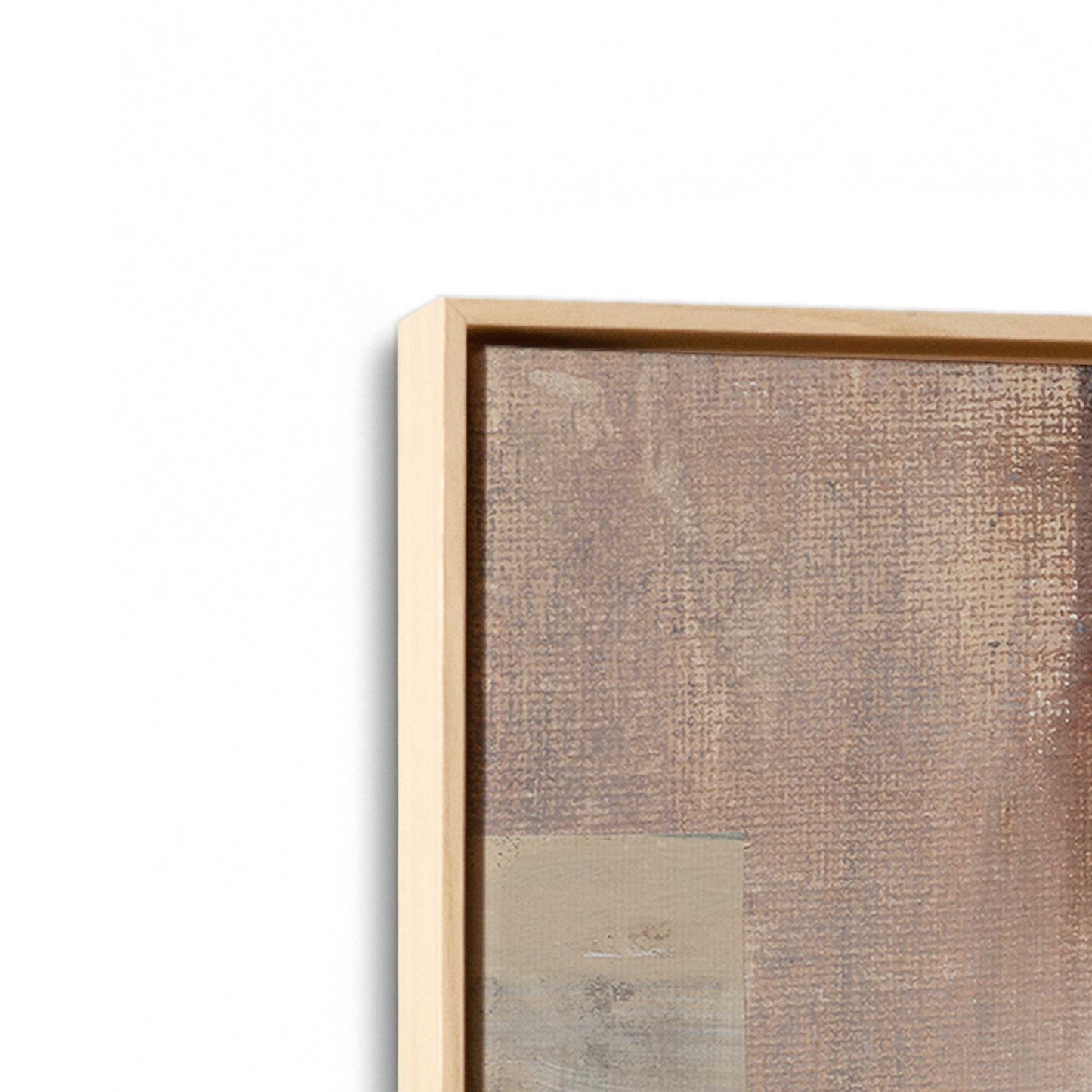 [Color:American Maple], Picture of art in a American Maple frame at an angle