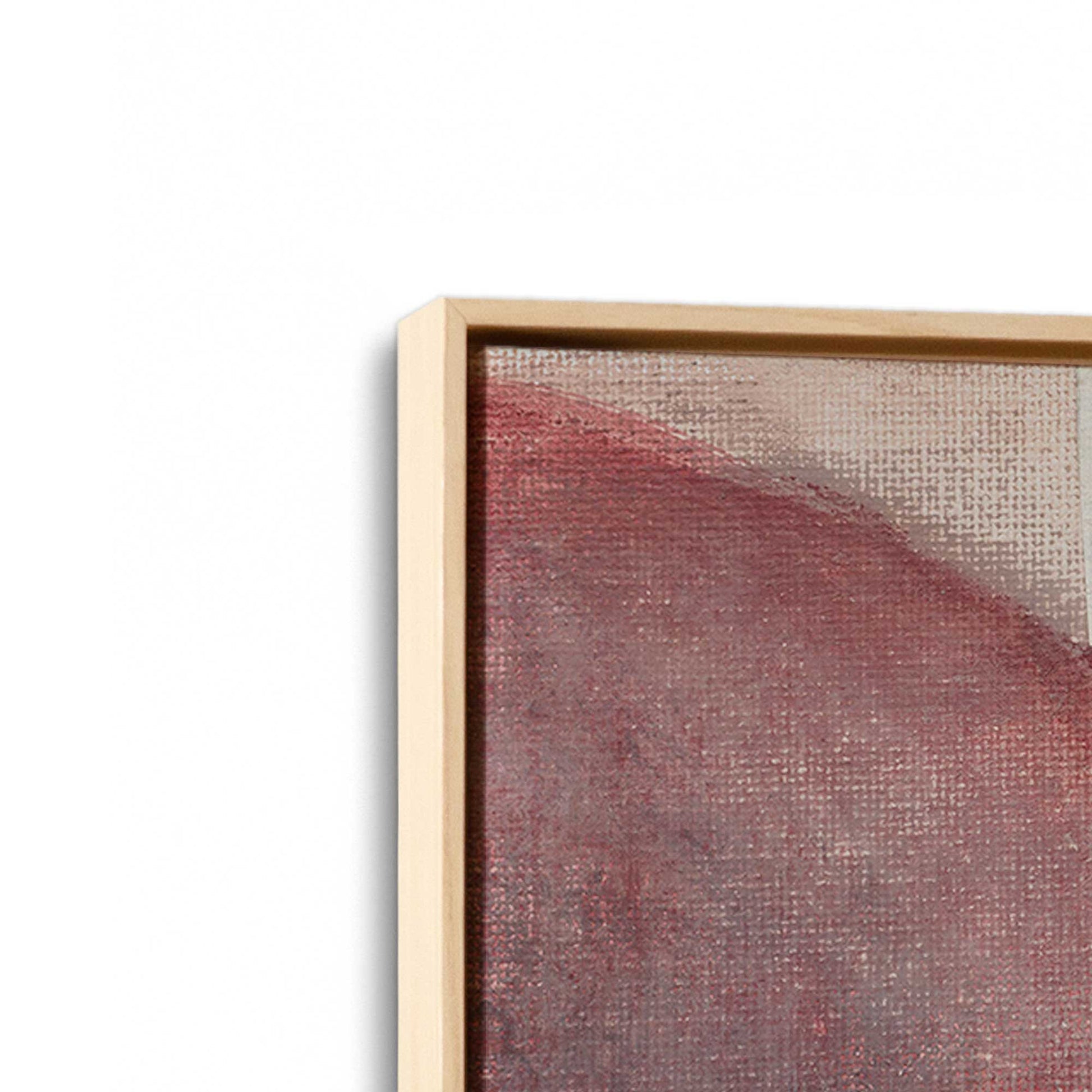 [Color:American Maple], Picture of art in a American Maple frame at an angle