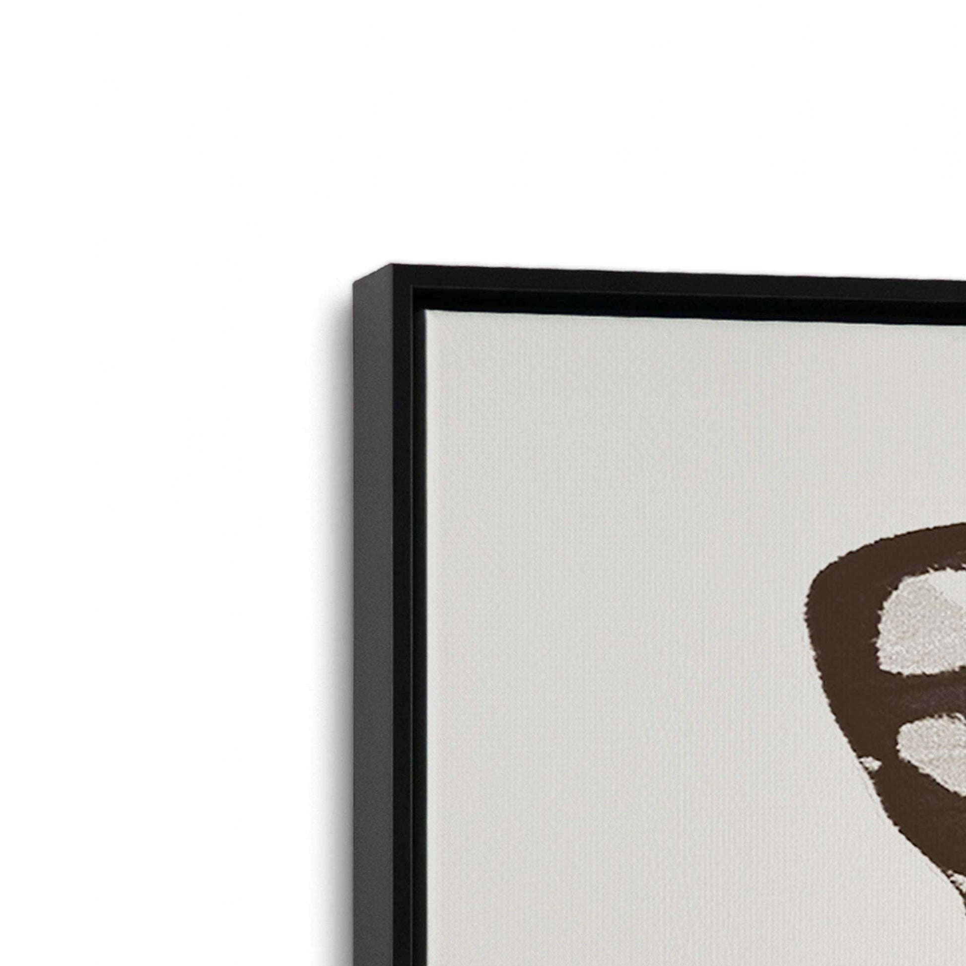 [Color:Satin Black], Picture of art in a Satin Black frame at an angle