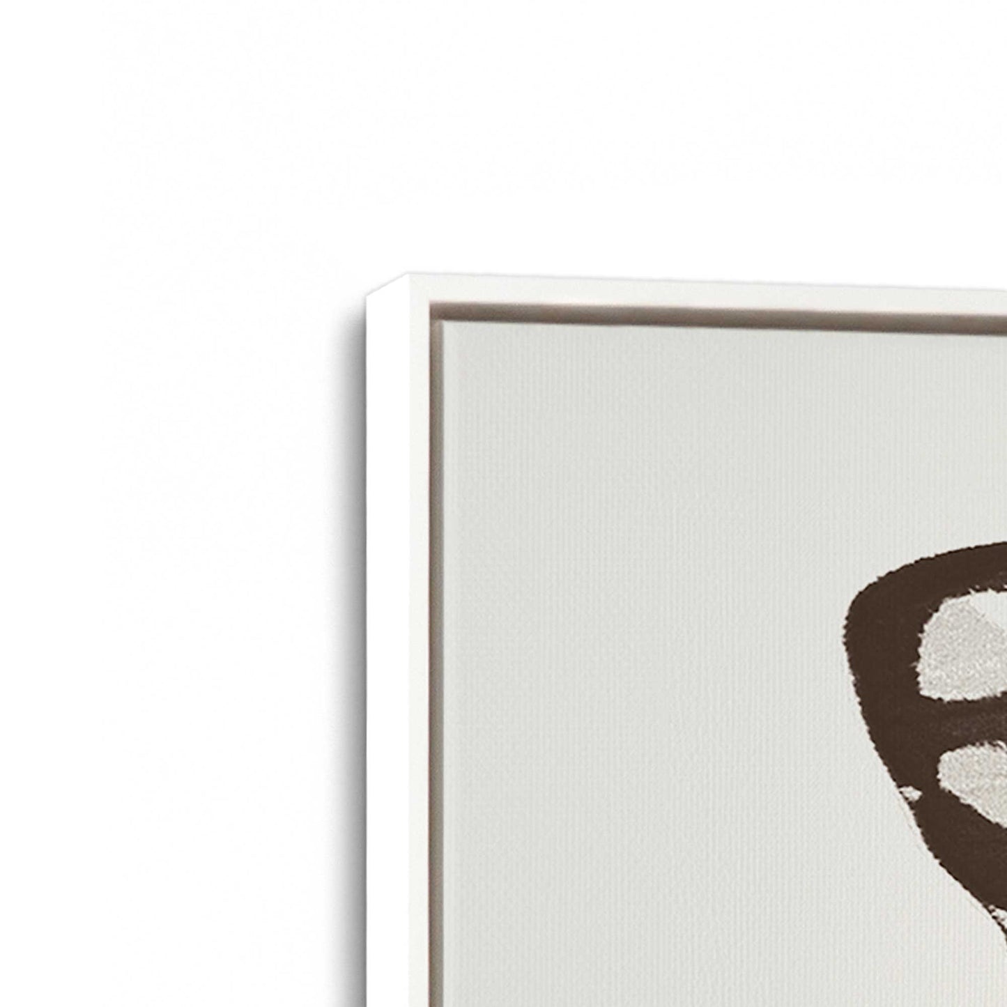 [Color:Opaque White], Picture of art in a White frame at an angle