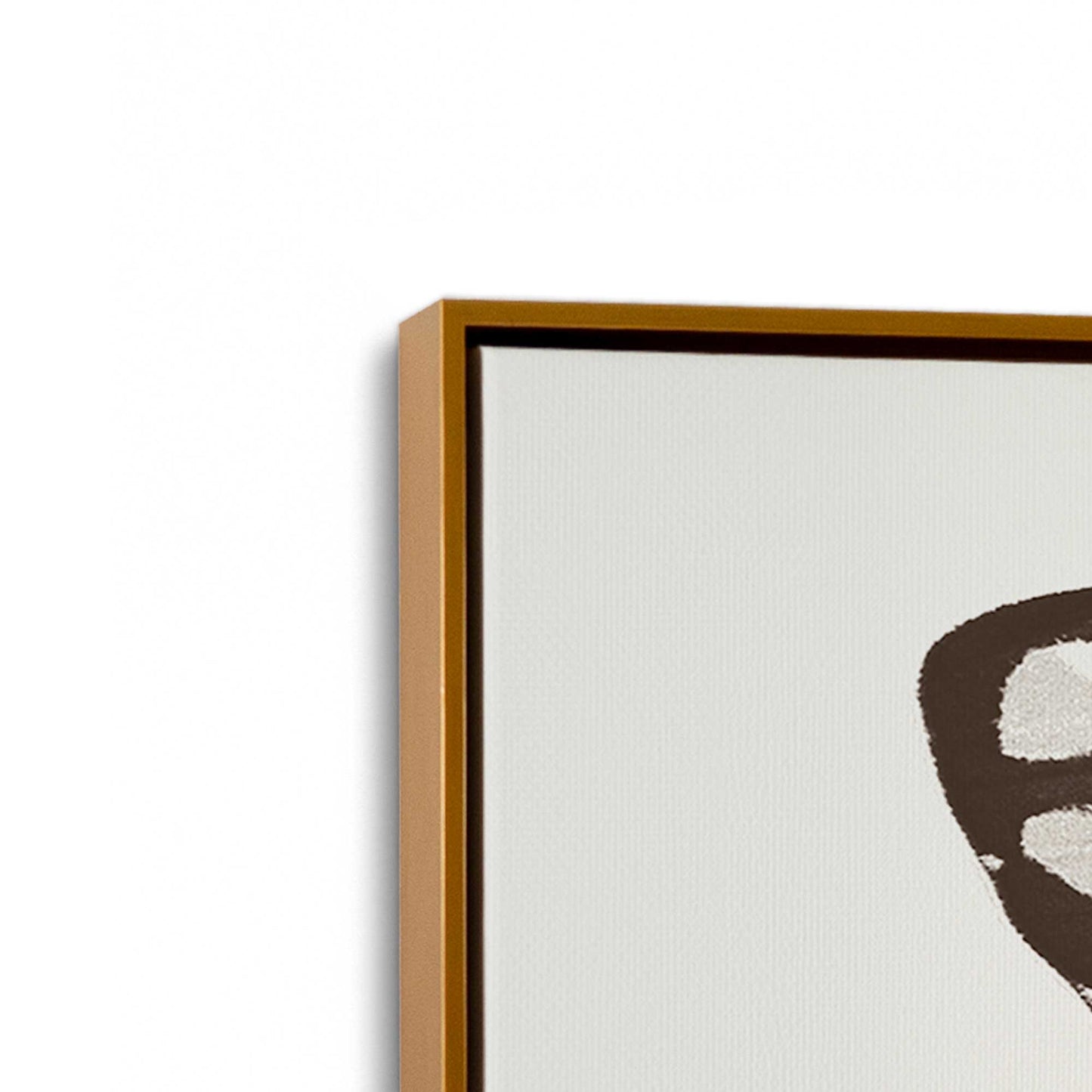 [Color:Polished Gold], Picture of art in a Polished Gold frame at an angle