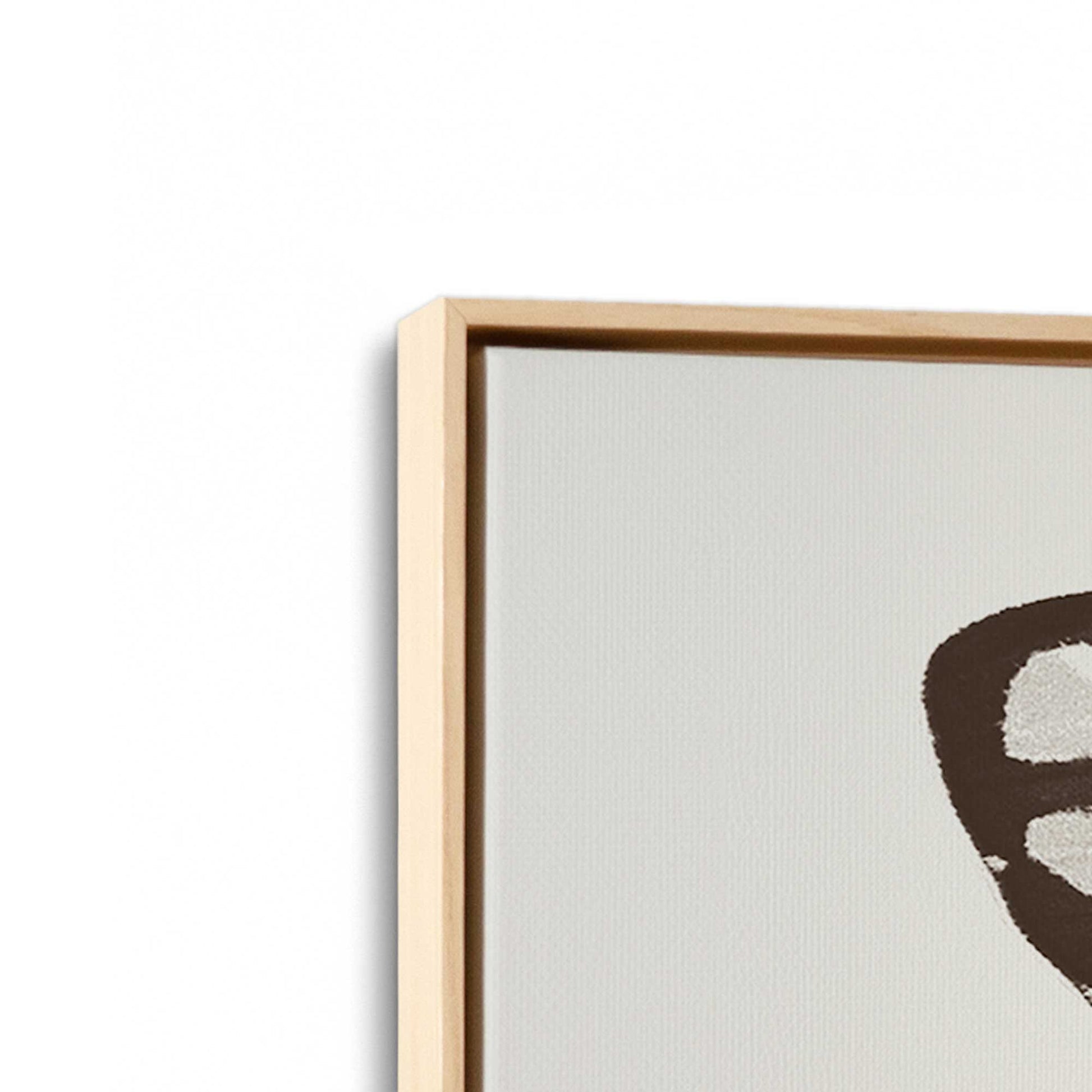 [Color:American Maple], Picture of art in a American Maple frame at an angle