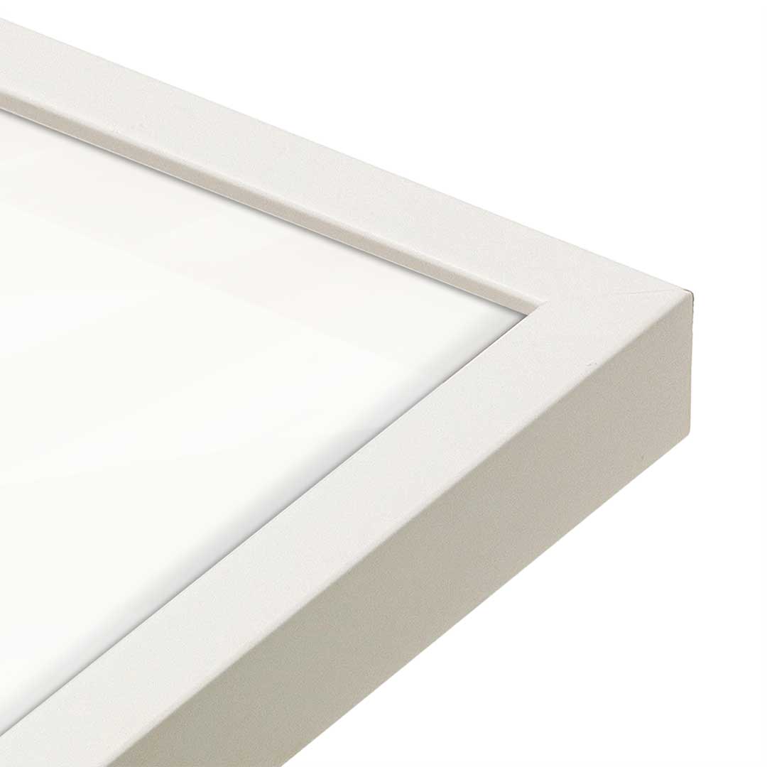 [Color:Opaque White], Picture of art in a Opaque White frame at an angle