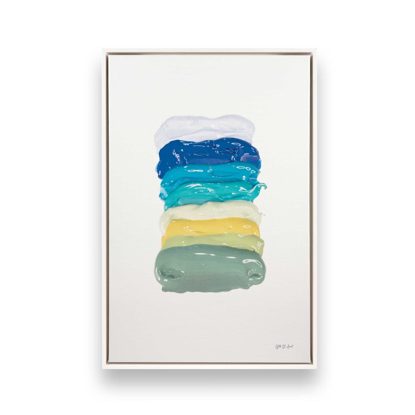 [Color:Opaque White], Picture of art in a White frame