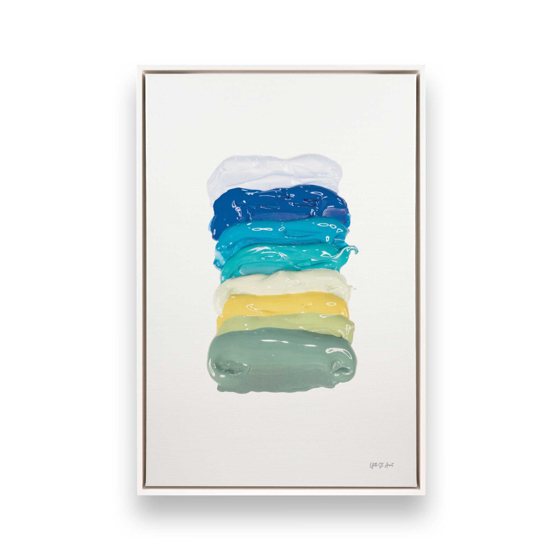 [Color:Opaque White], Picture of art in a White frame