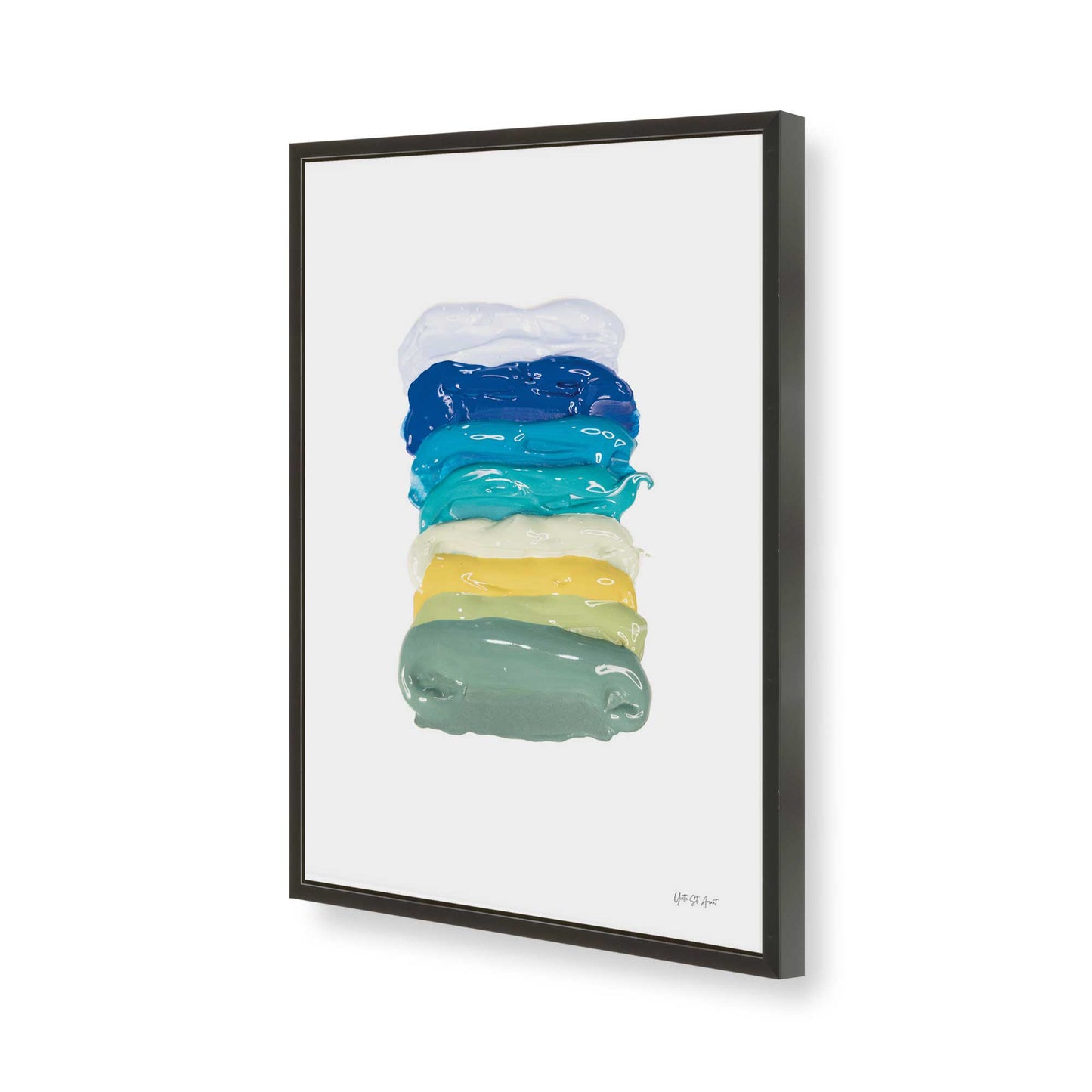 [Color:Satin Black], Picture of art in a Satin Black frame of the corner