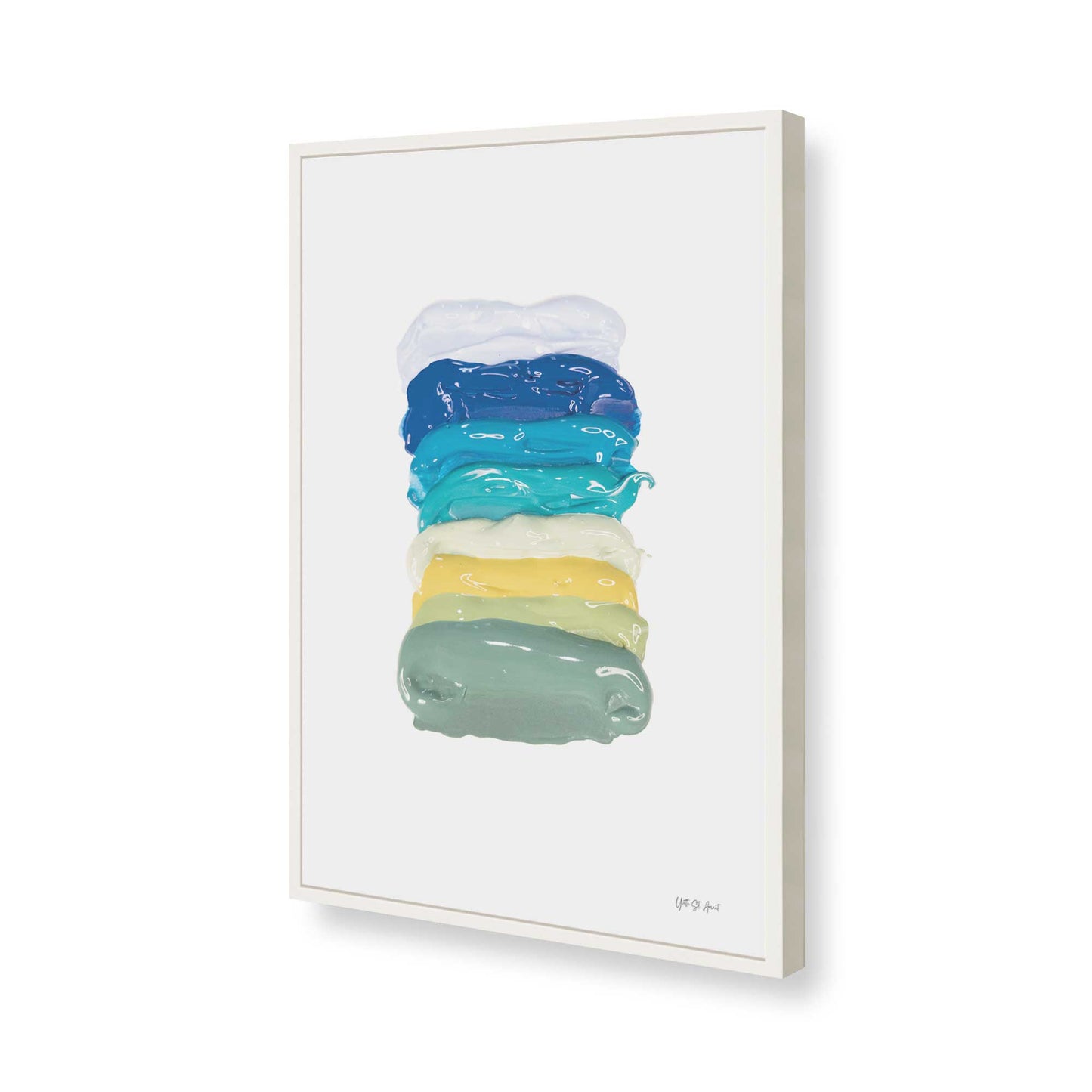 [Color:Opaque White], Picture of art in a Opaque White frame of the corner