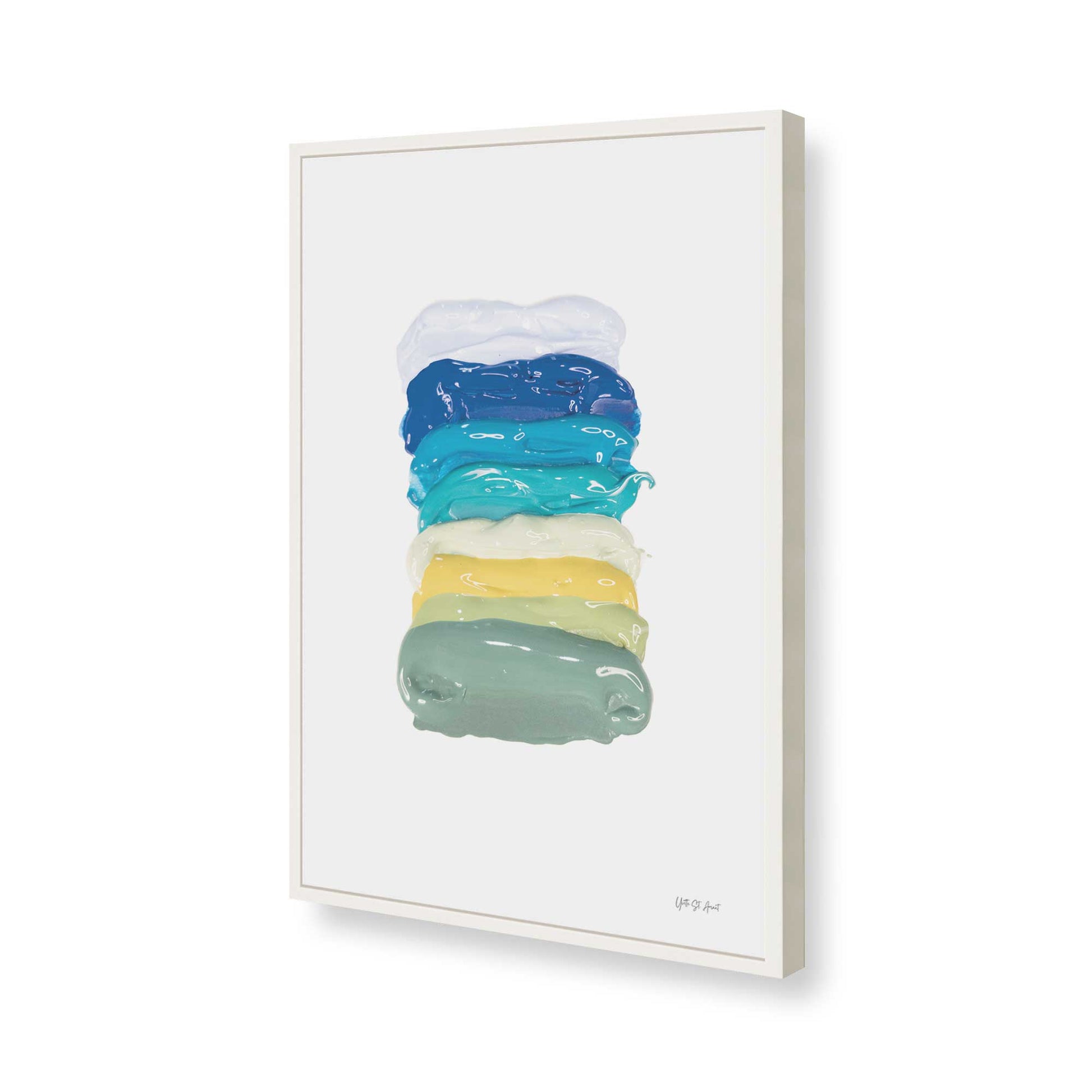[Color:Opaque White], Picture of art in a Opaque White frame of the corner