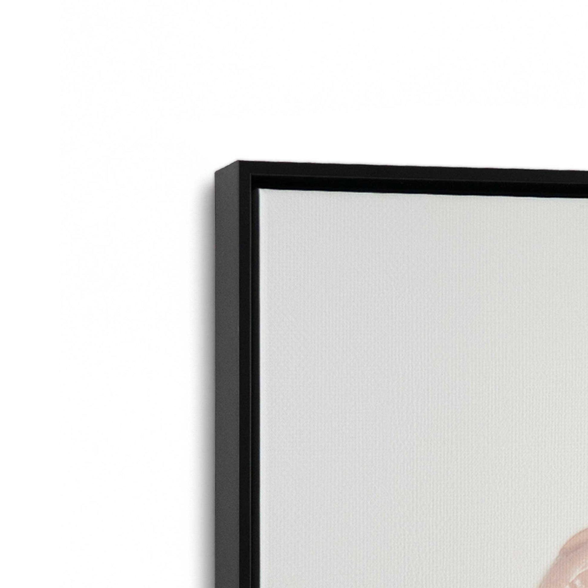 [Color:Satin Black], Picture of art in a Satin Black frame at an angle