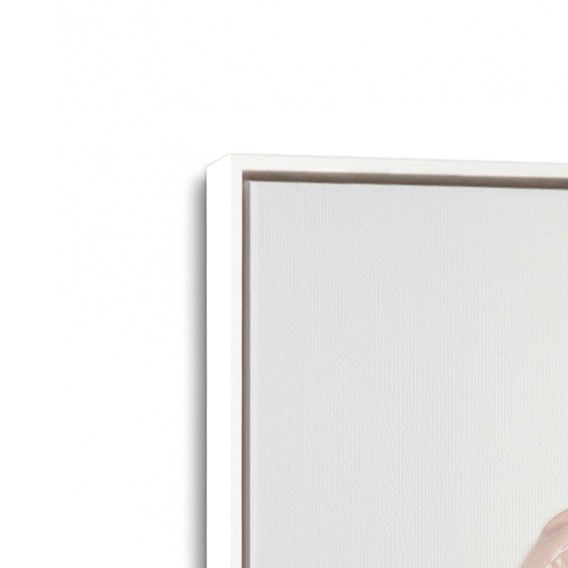 [Color:Opaque White], Picture of art in a White frame at an angle