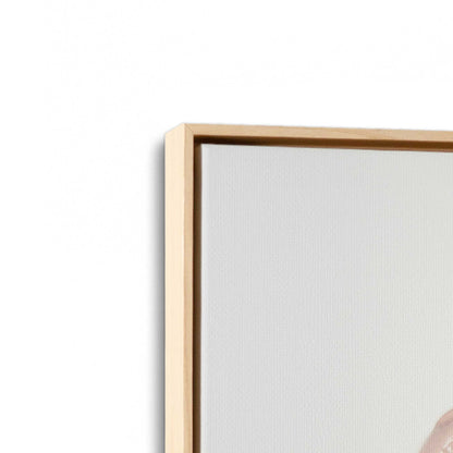 [Color:American Maple], Picture of art in a American Maple frame at an angle