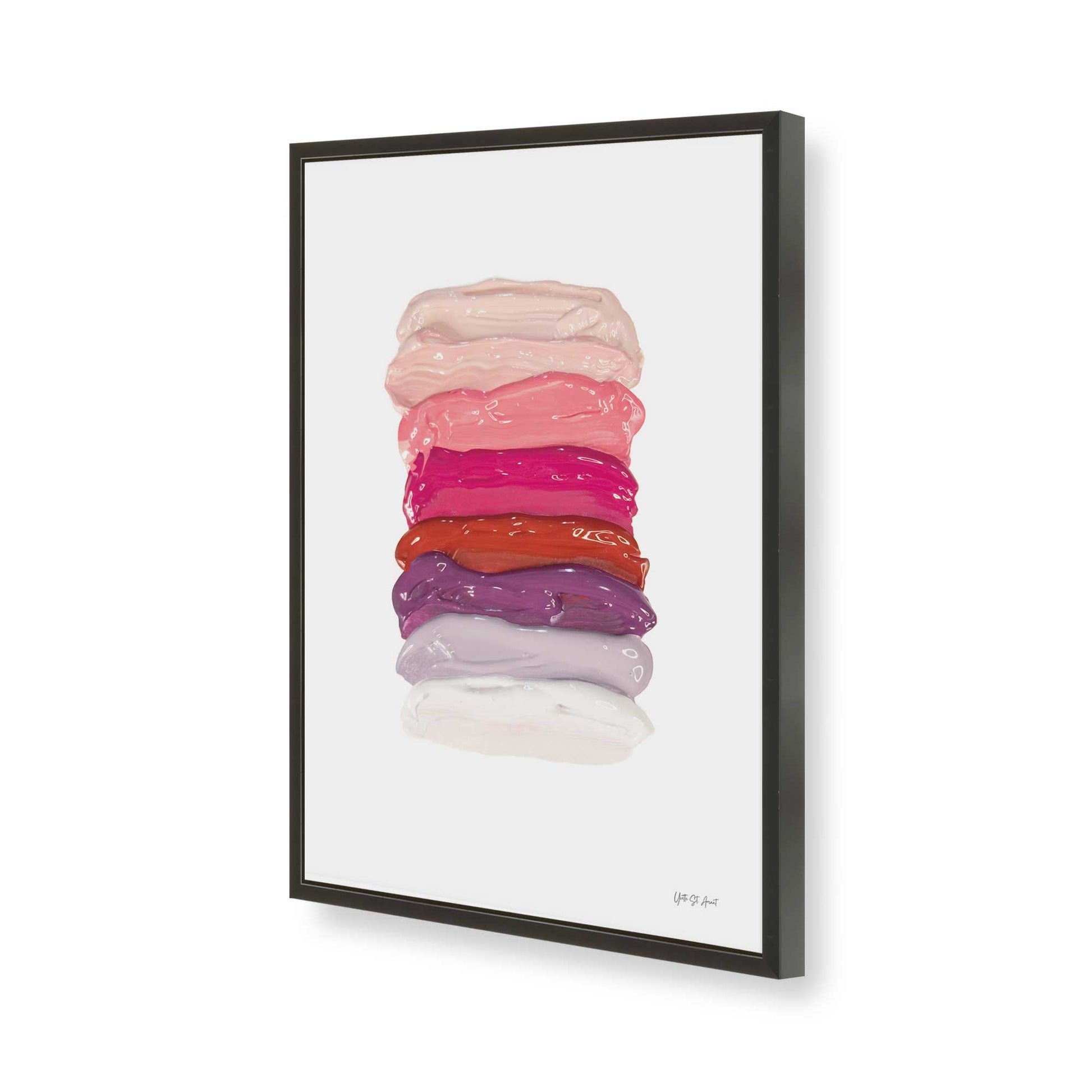 [Color:Satin Black], Picture of art in a Satin Black frame of the corner