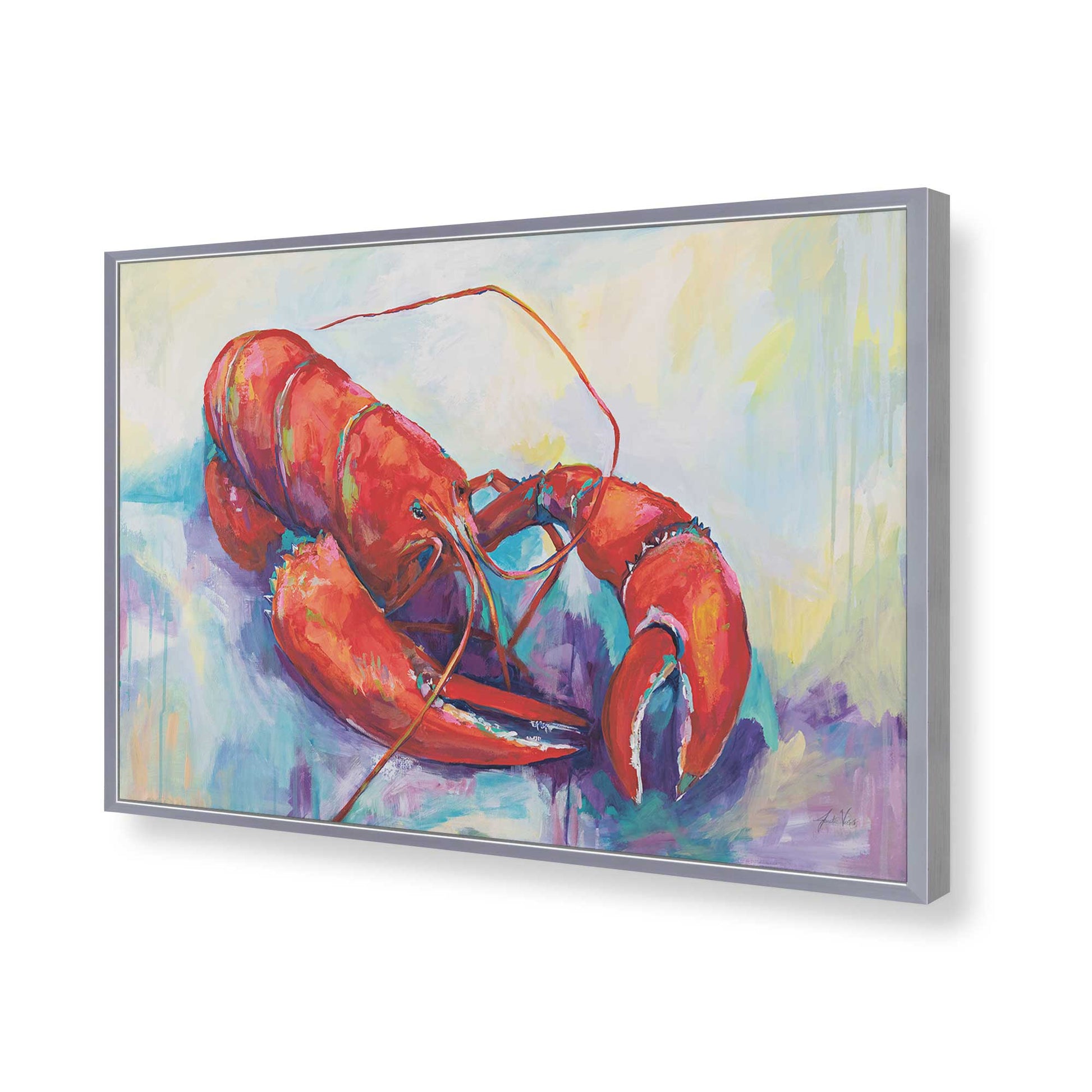 [Color:Polished Chrome], Picture of art in a Polished Chrome frame of the corner