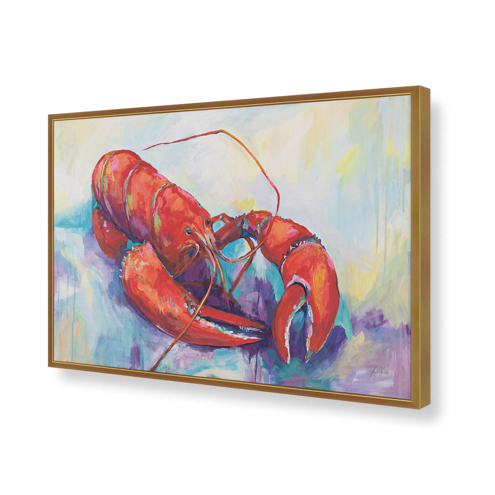 [Color:Polished Gold], Picture of art in a Polished Gold frame of the corner