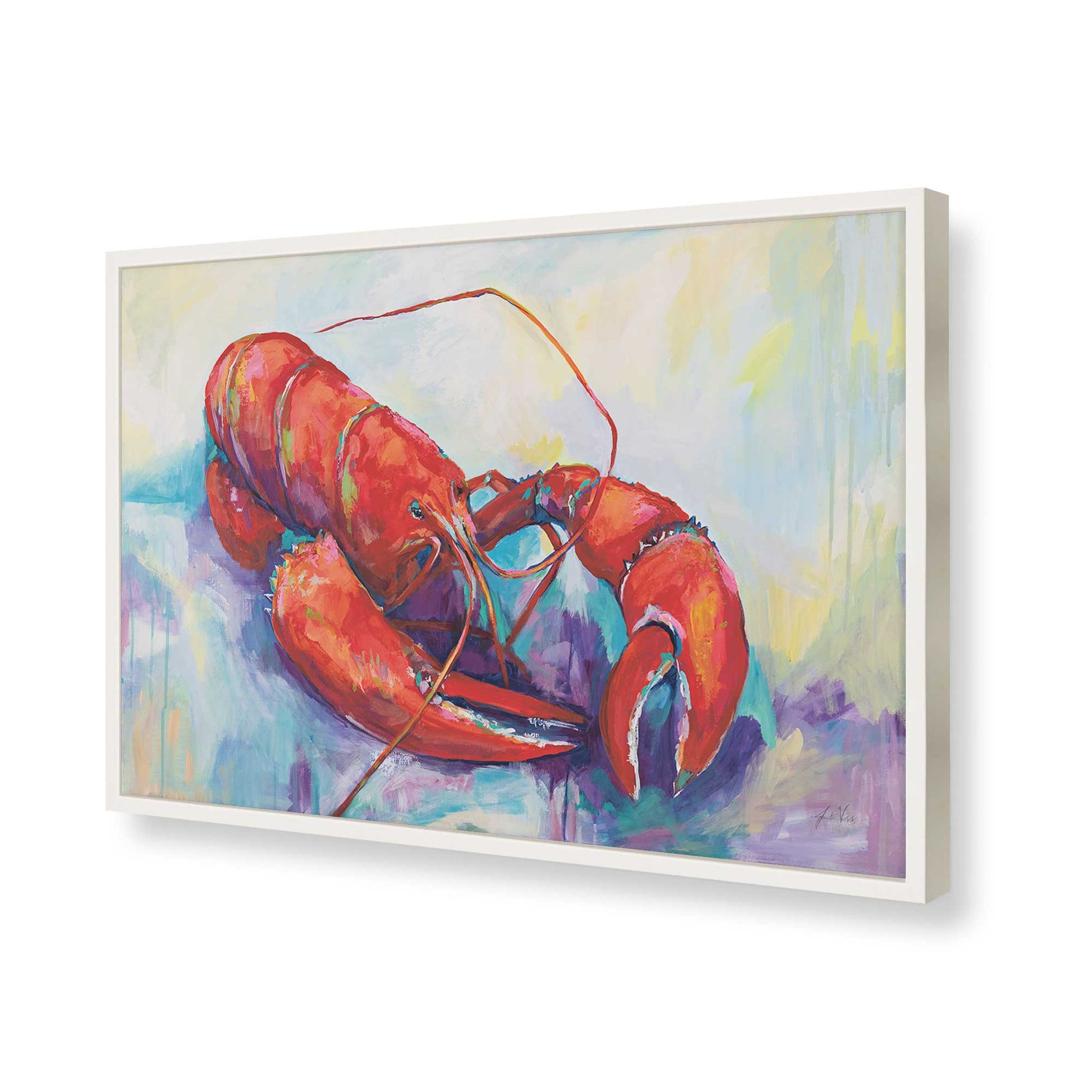 [Color:Opaque White], Picture of art in a Opaque White frame of the corner