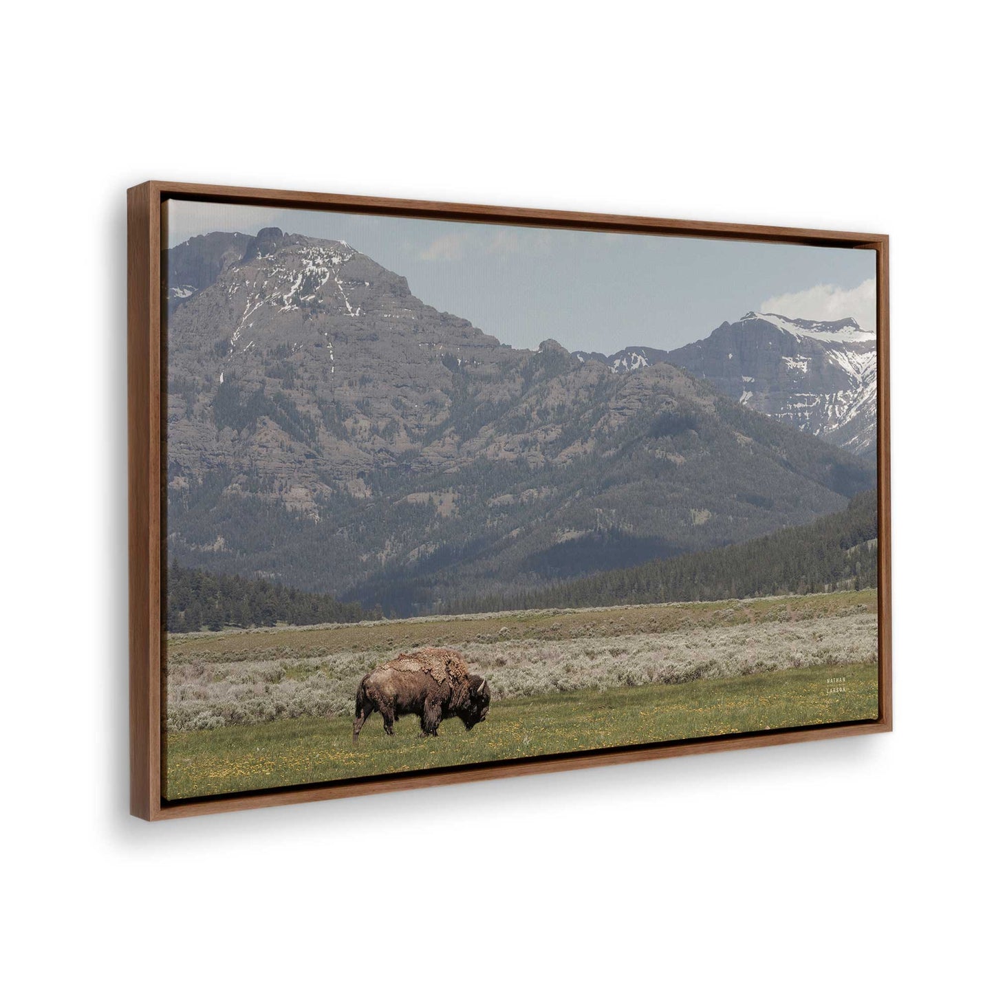 [Color:Walnut], Picture of the corner of the art