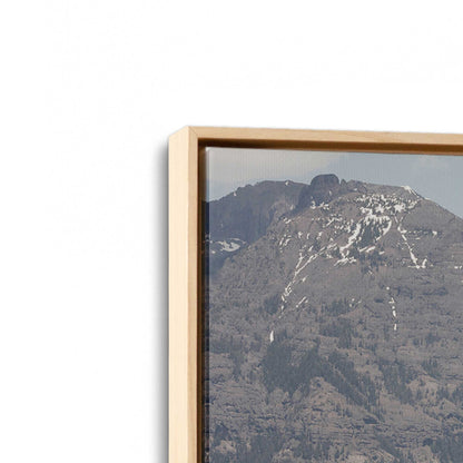 [Color:American Maple], Picture of art in a American Maple frame at an angle