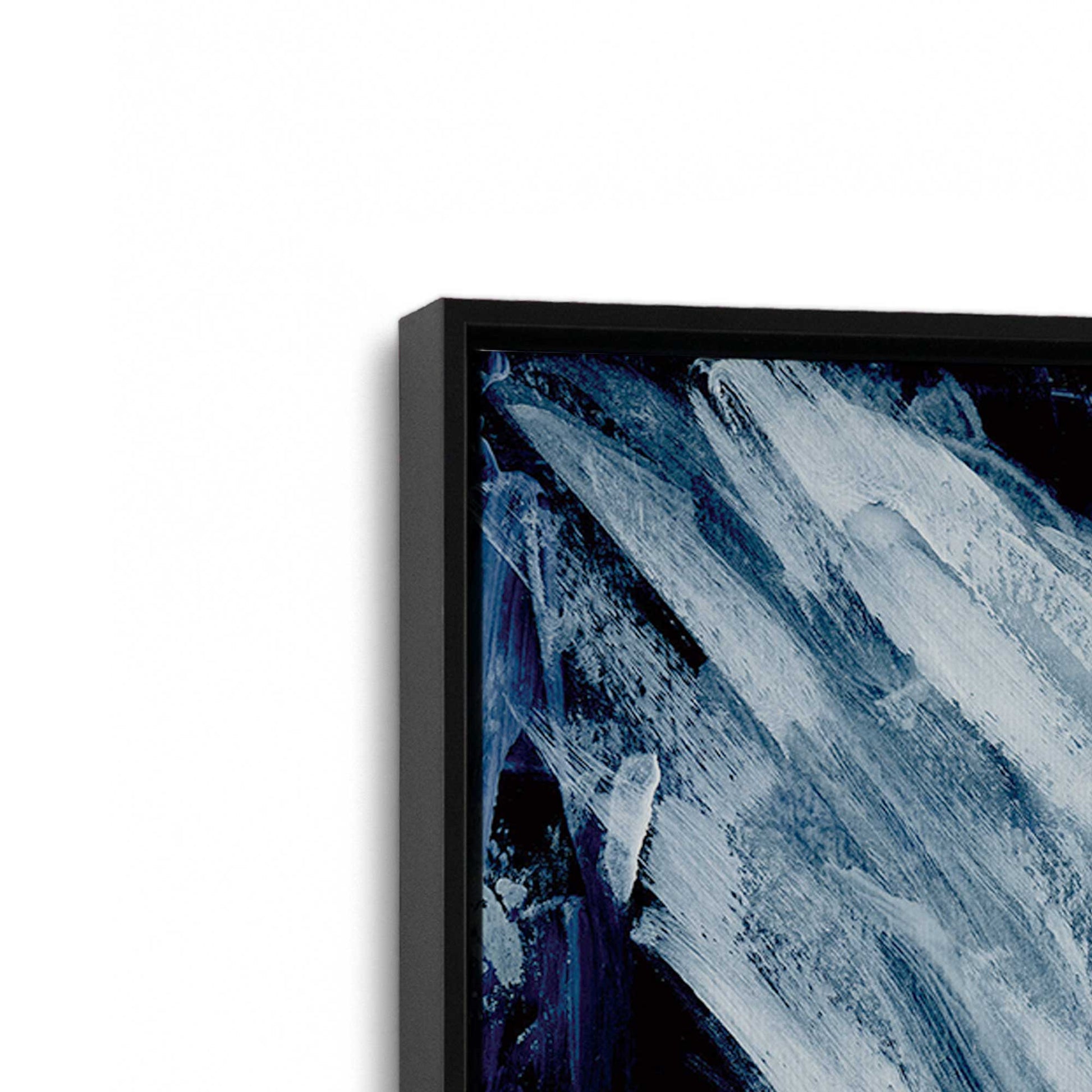 [Color:Satin Black], Picture of art in a Satin Black frame at an angle