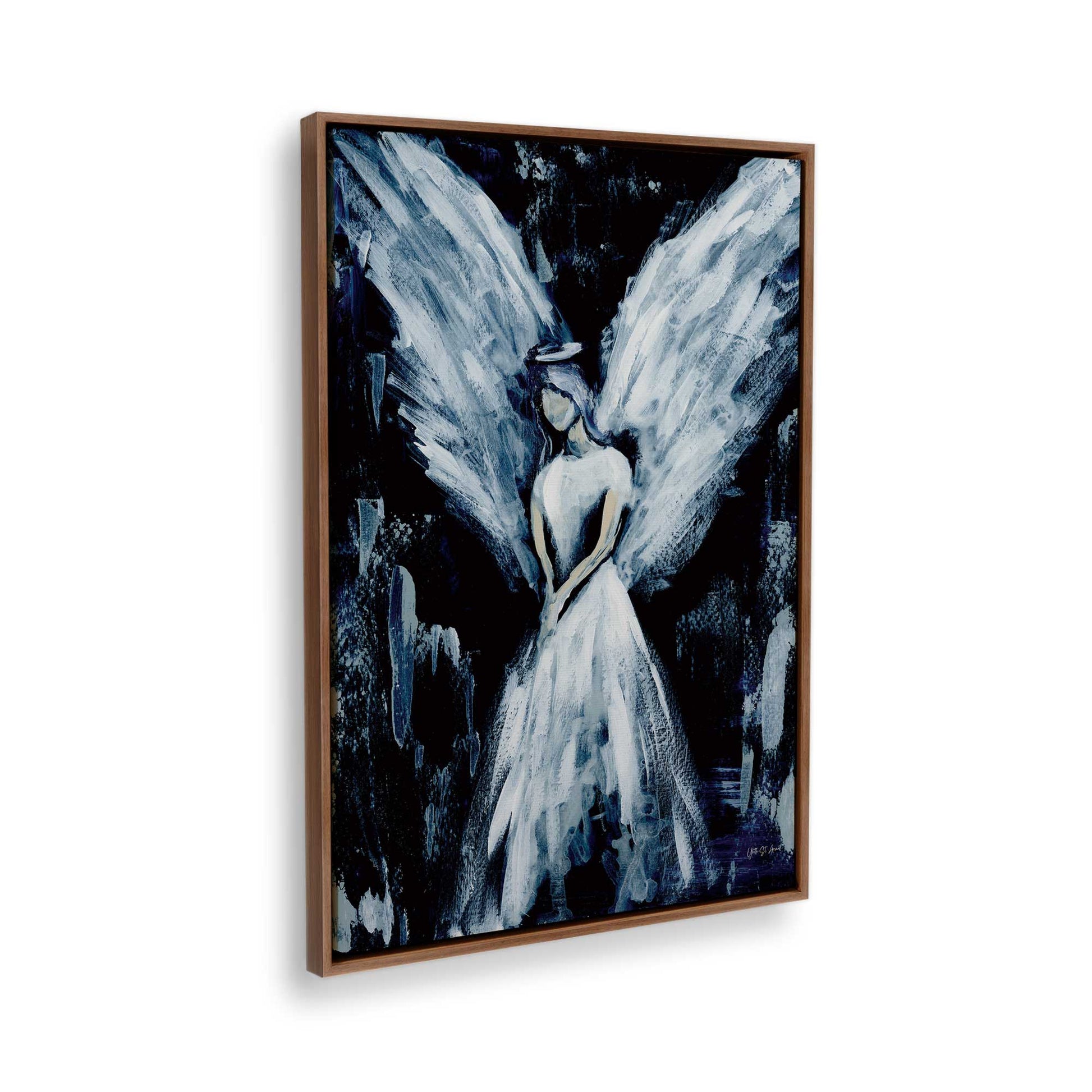 [Color:Walnut], Picture of the corner of the art