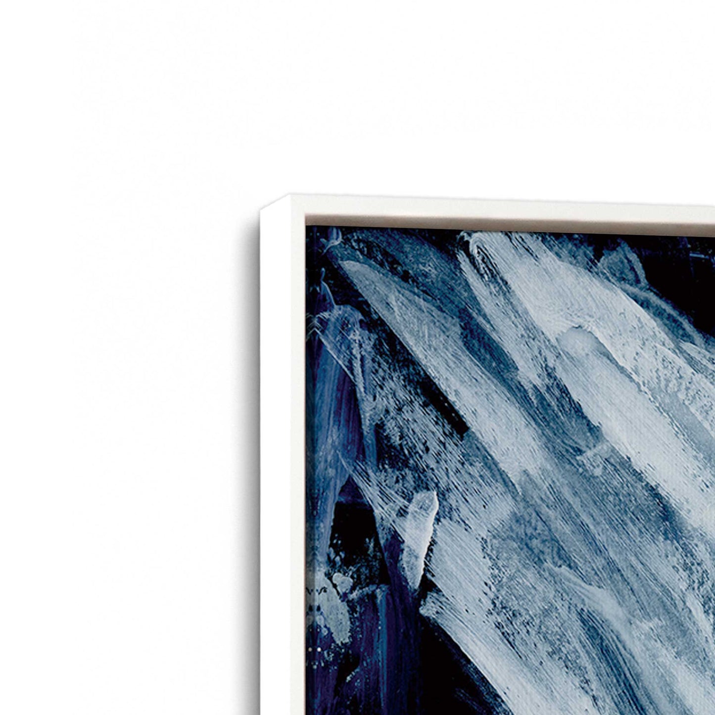 [Color:Opaque White], Picture of art in a White frame at an angle