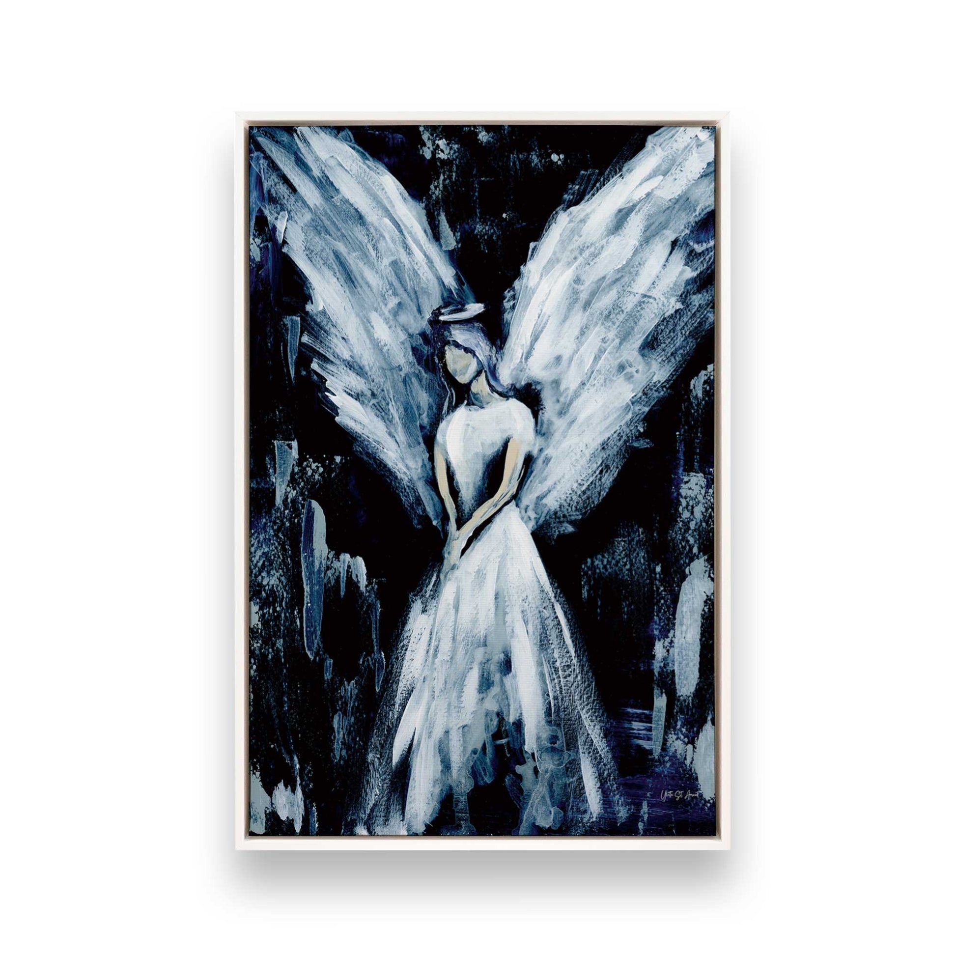 [Color:Opaque White], Picture of art in a White frame