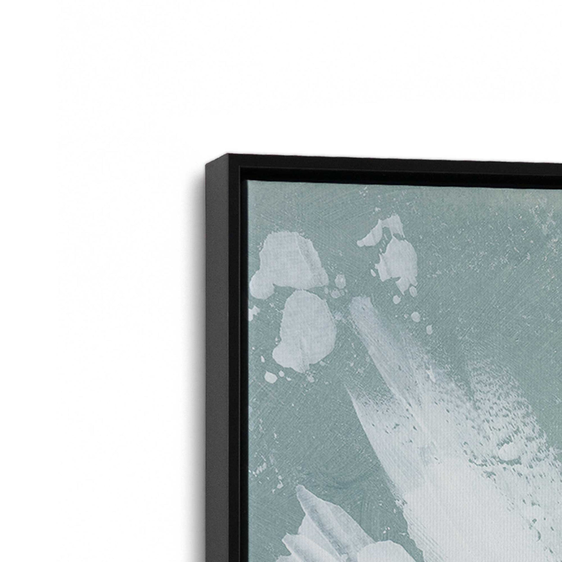 [Color:Satin Black], Picture of art in a Satin Black frame at an angle