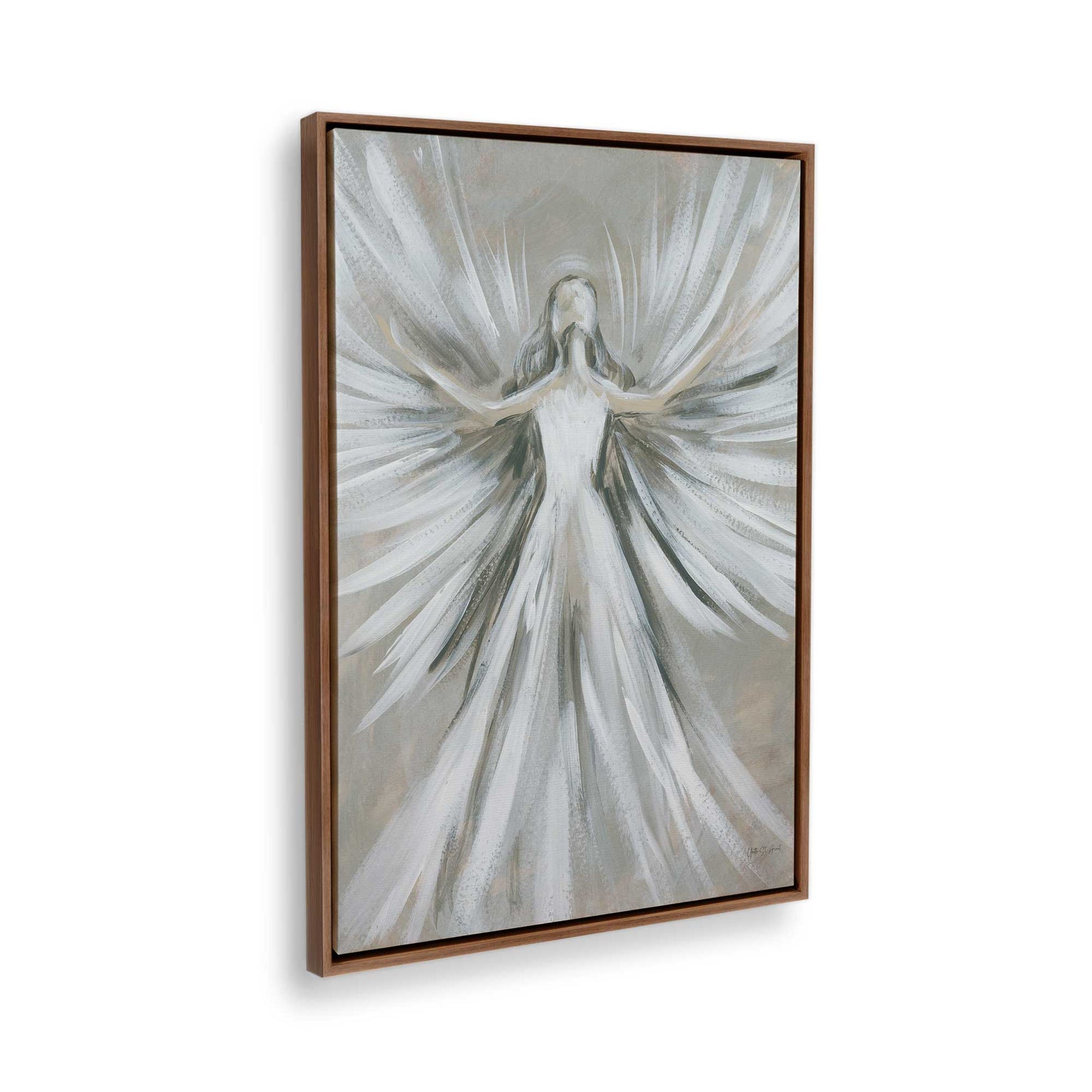 [Color:Walnut], Picture of the corner of the art