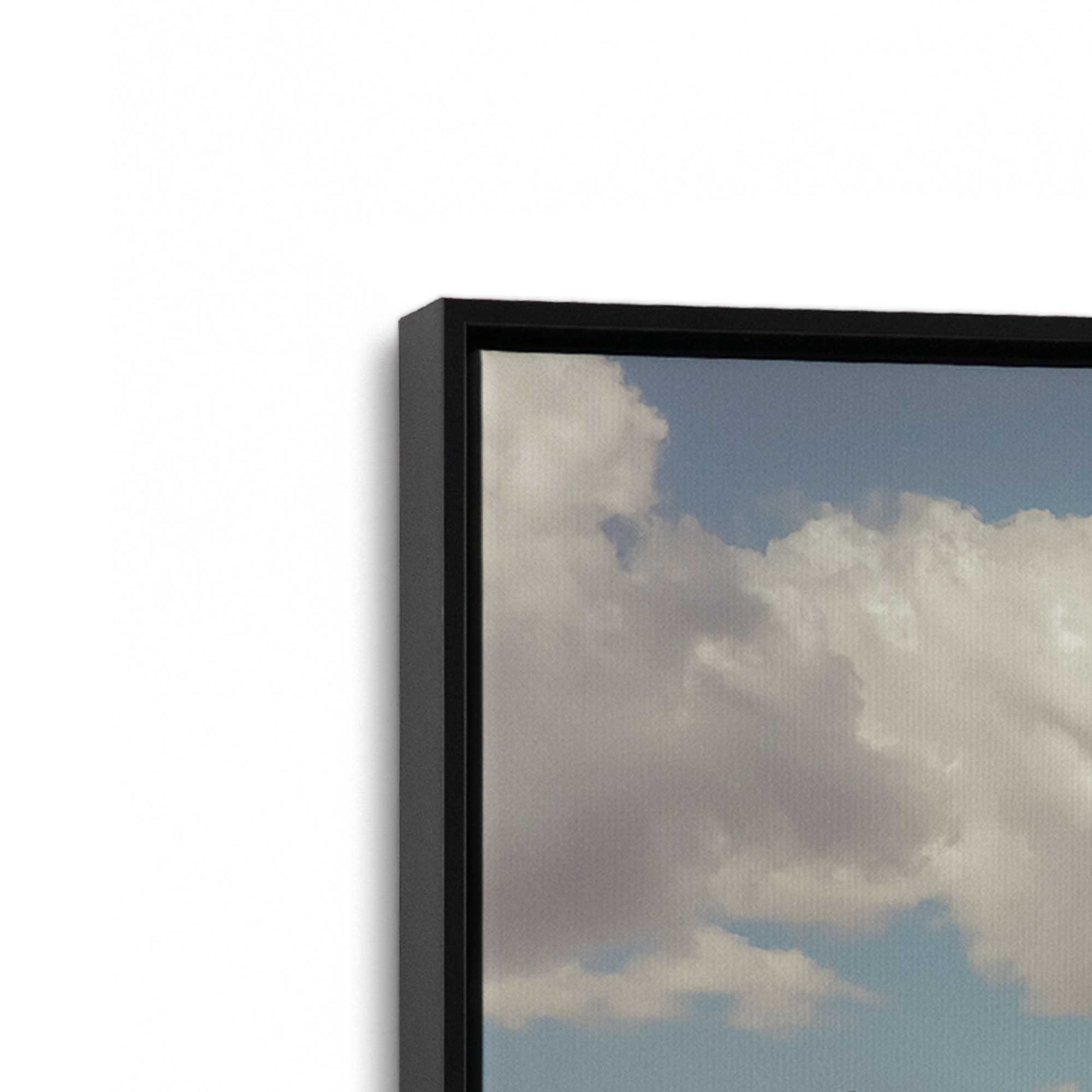 [Color:Satin Black], Picture of art in a Satin Black frame at an angle