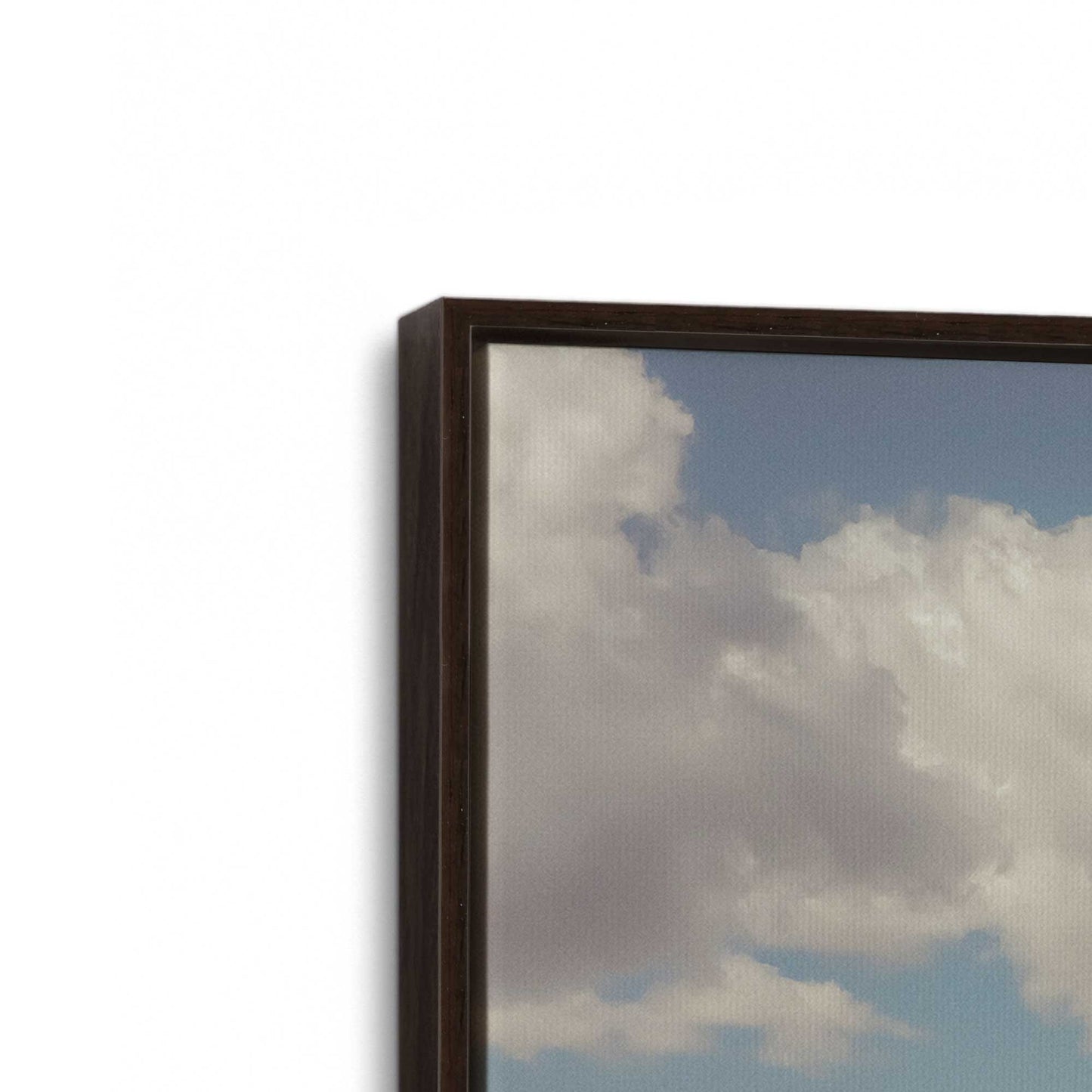 [Color:Espresso], Picture of art in a Espresso frame at an angle