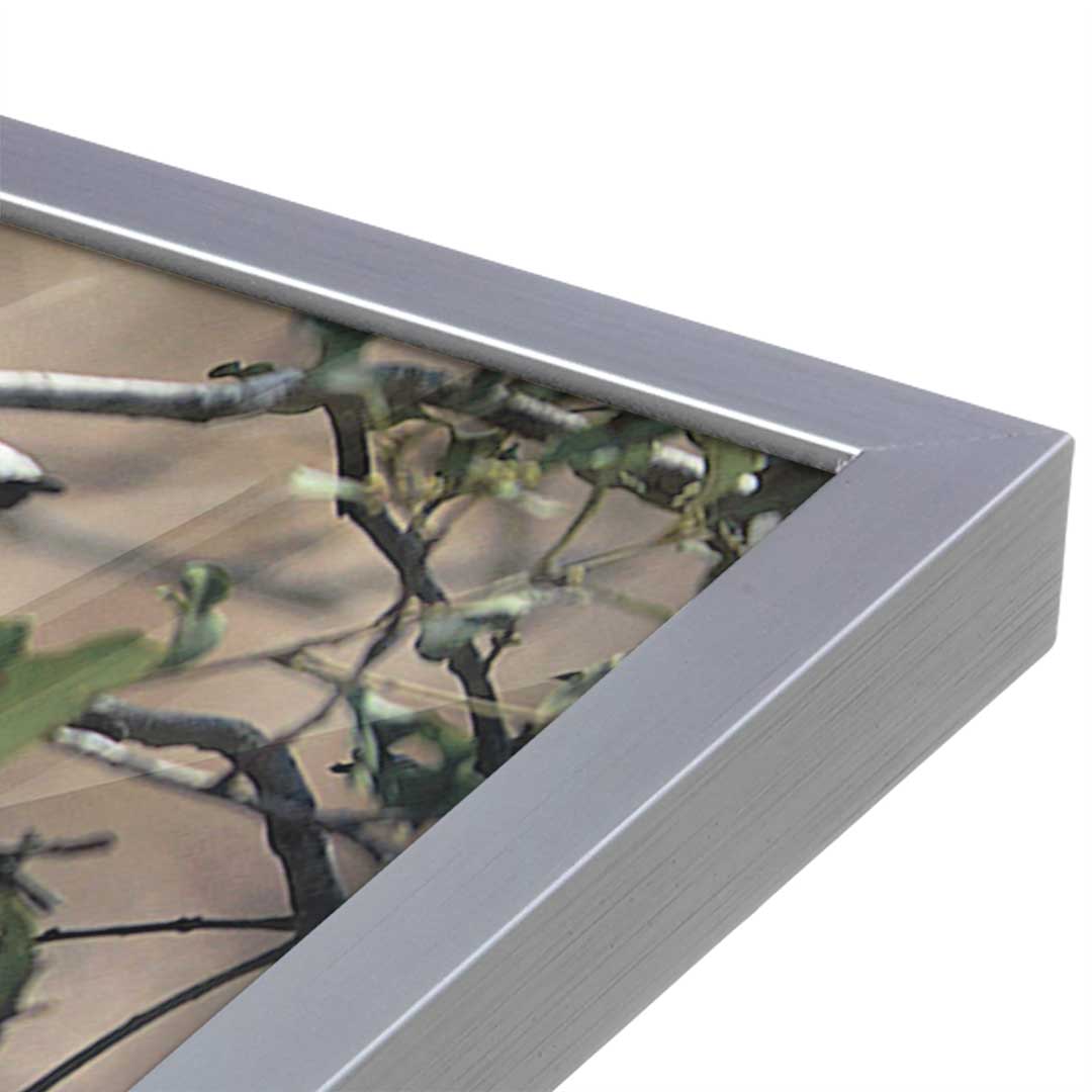 [Color:Polished Chrome], Picture of art in a Polished Chrome frame at an angle