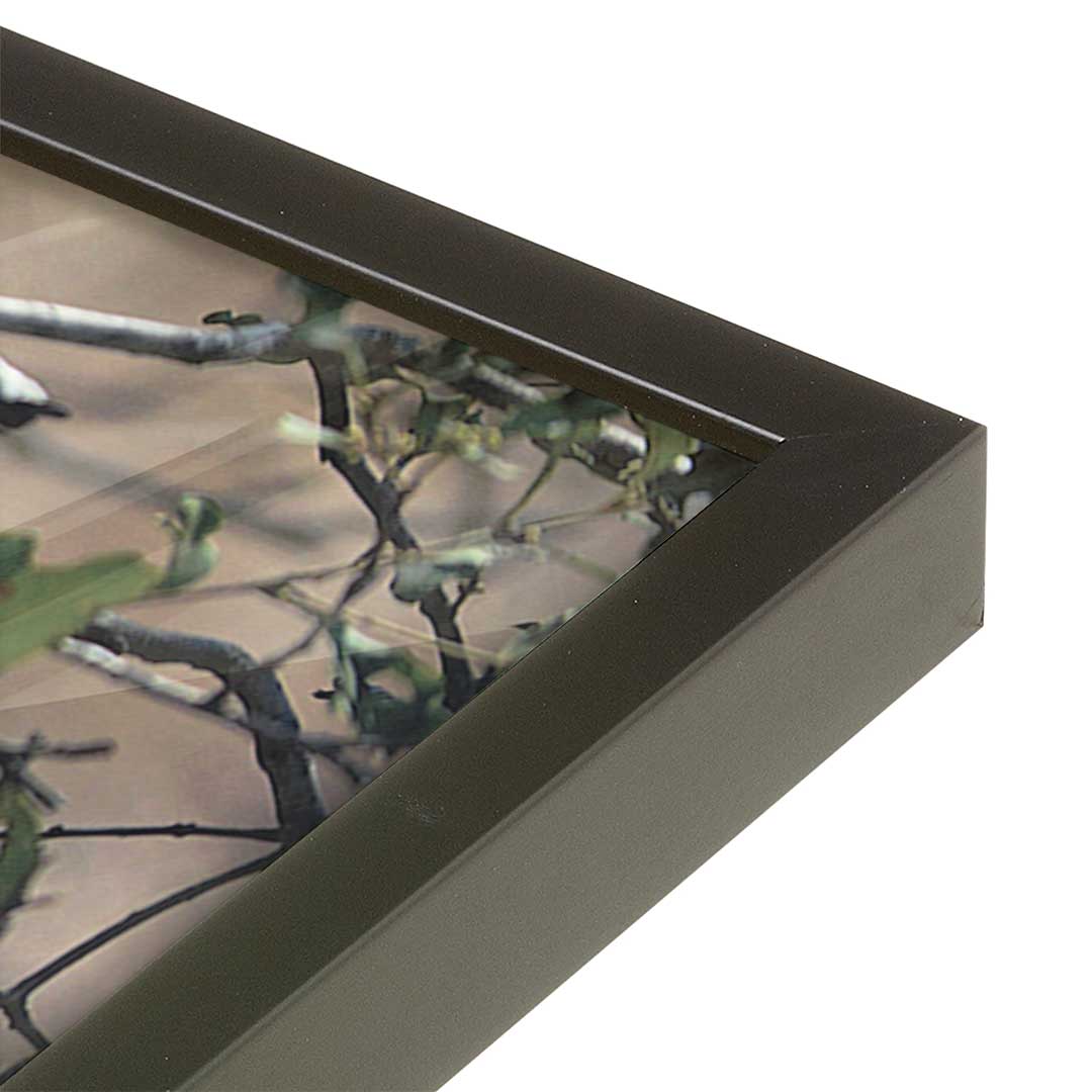 [Color:Satin Black], Picture of art in a Satin Black frame at an angle