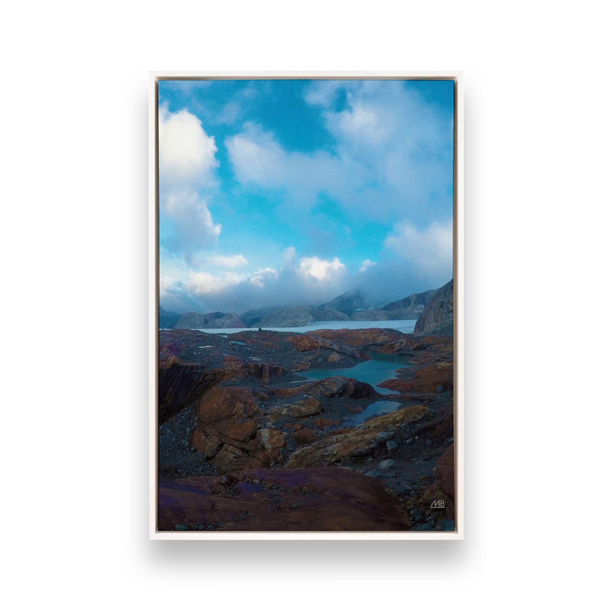 [Color:Opaque White], Picture of art in a White frame