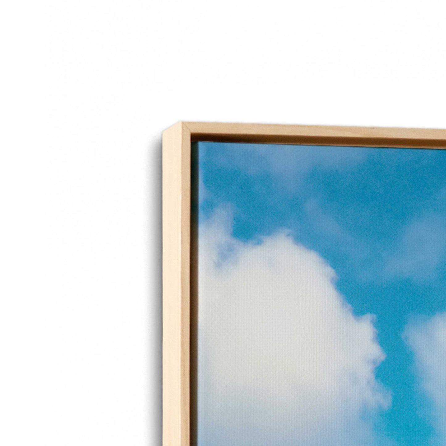 [Color:American Maple], Picture of art in a American Maple frame at an angle
