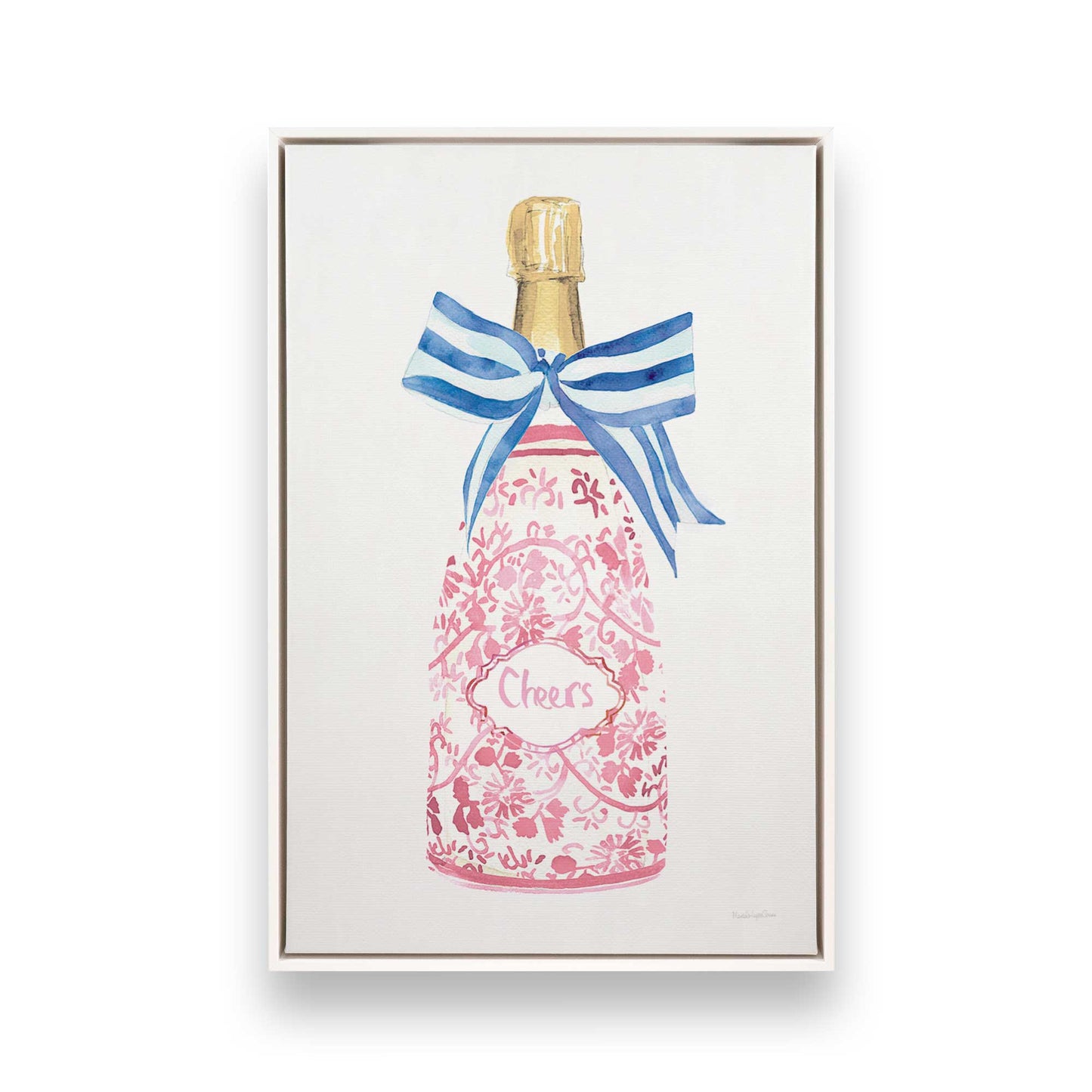 [Color:Opaque White], Picture of art in a White frame