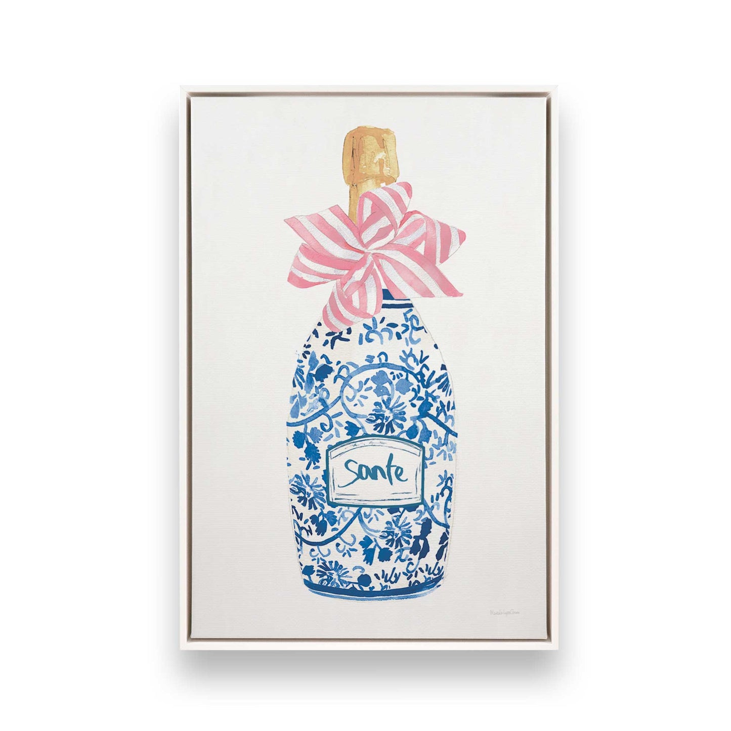 [Color:Opaque White], Picture of art in a White frame