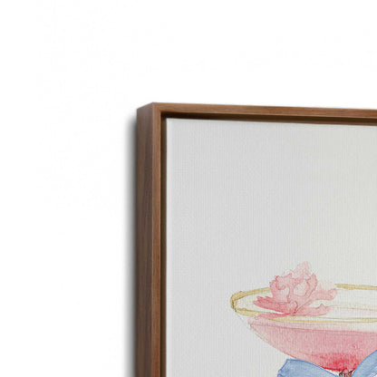 [Color:Walnut], Picture of art in a Walnut frame at an angle