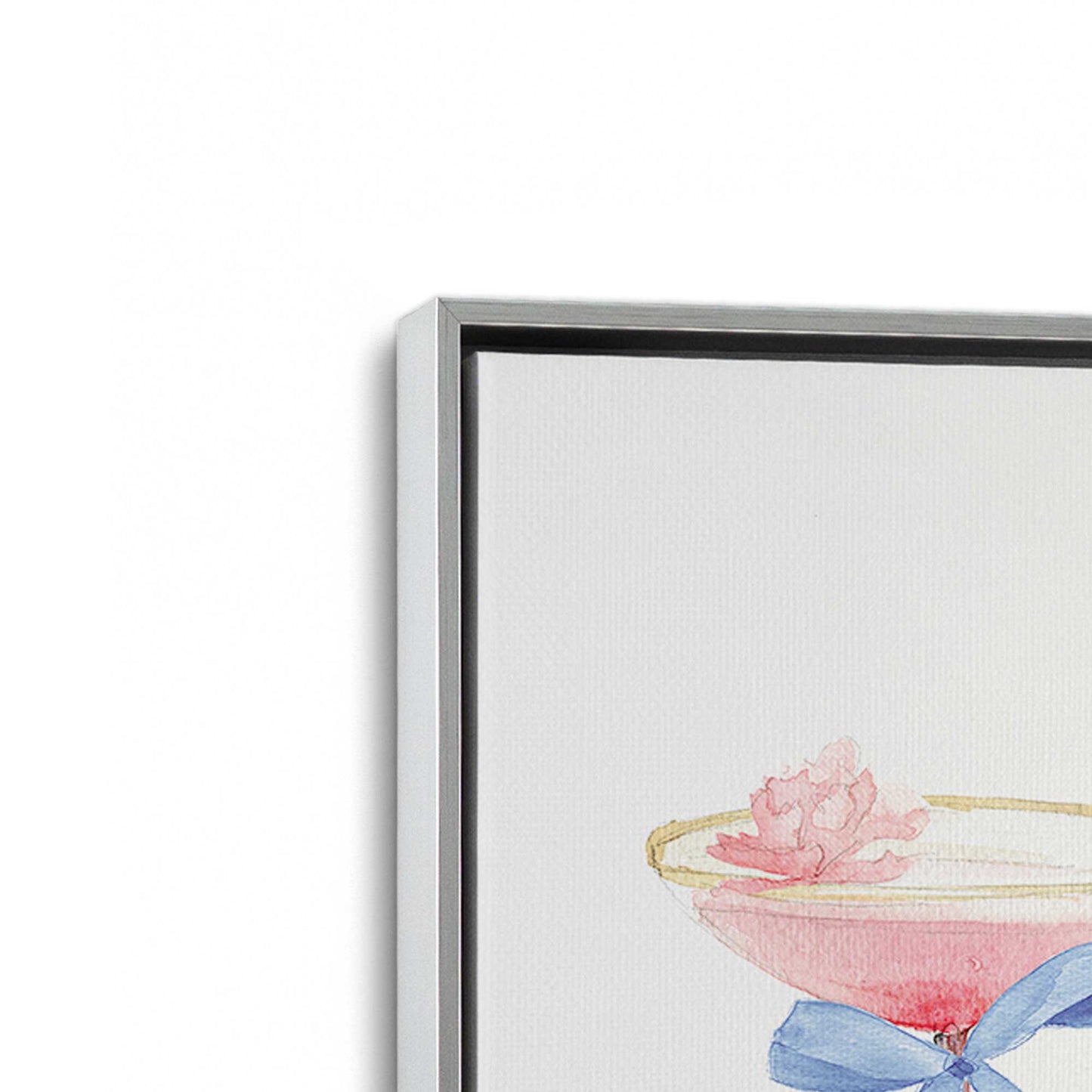 [Color:Polished Chrome], Picture of art in a Polished Chrome frame at an angle