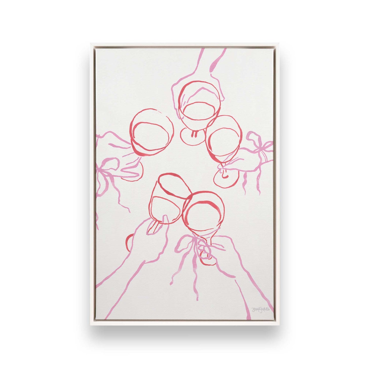 [Color:Opaque White], Picture of art in a White frame