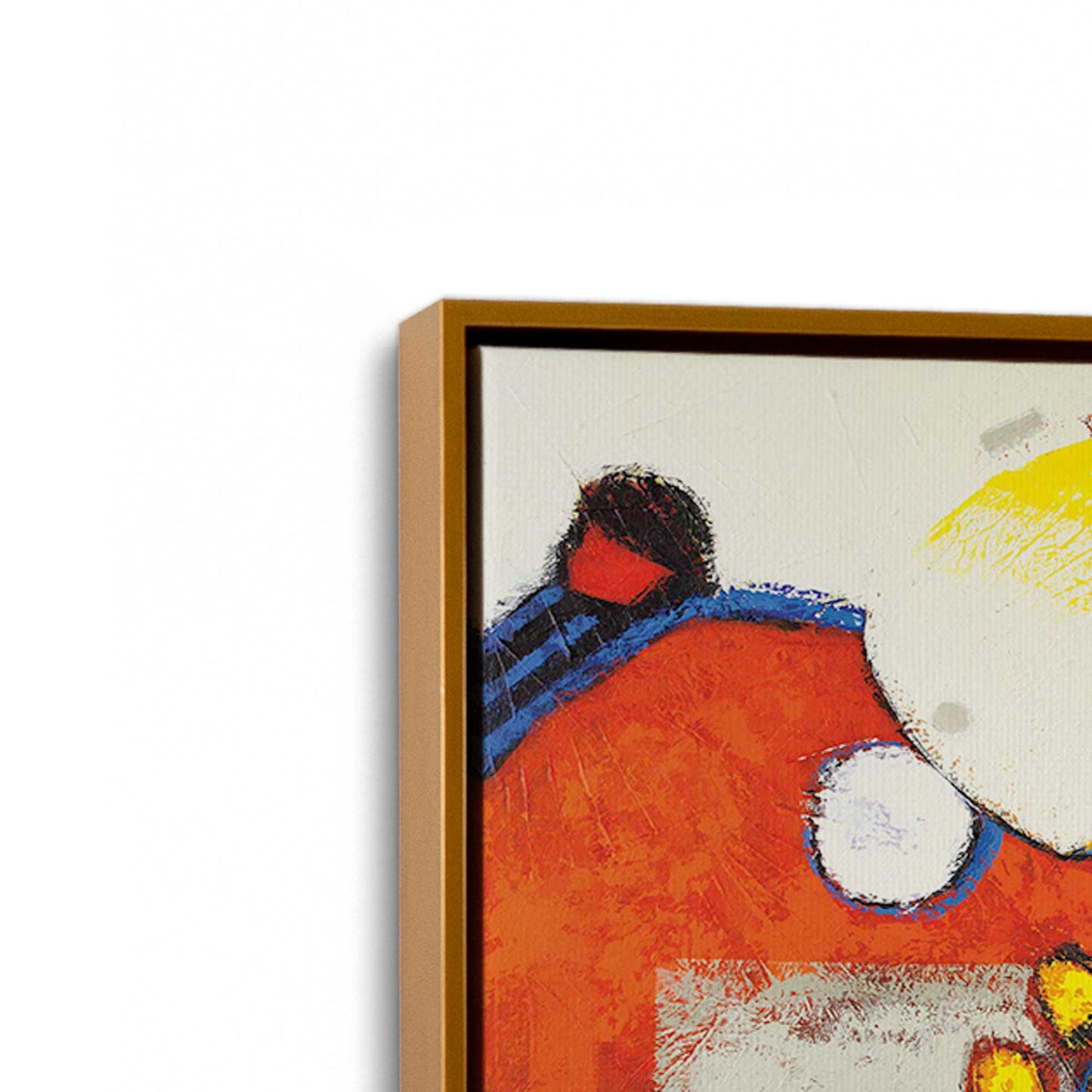 [Color:Polished Gold], Picture of art in a Polished Gold frame at an angle