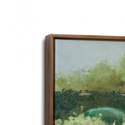 [Color:Walnut], Picture of art in a Walnut frame at an angle