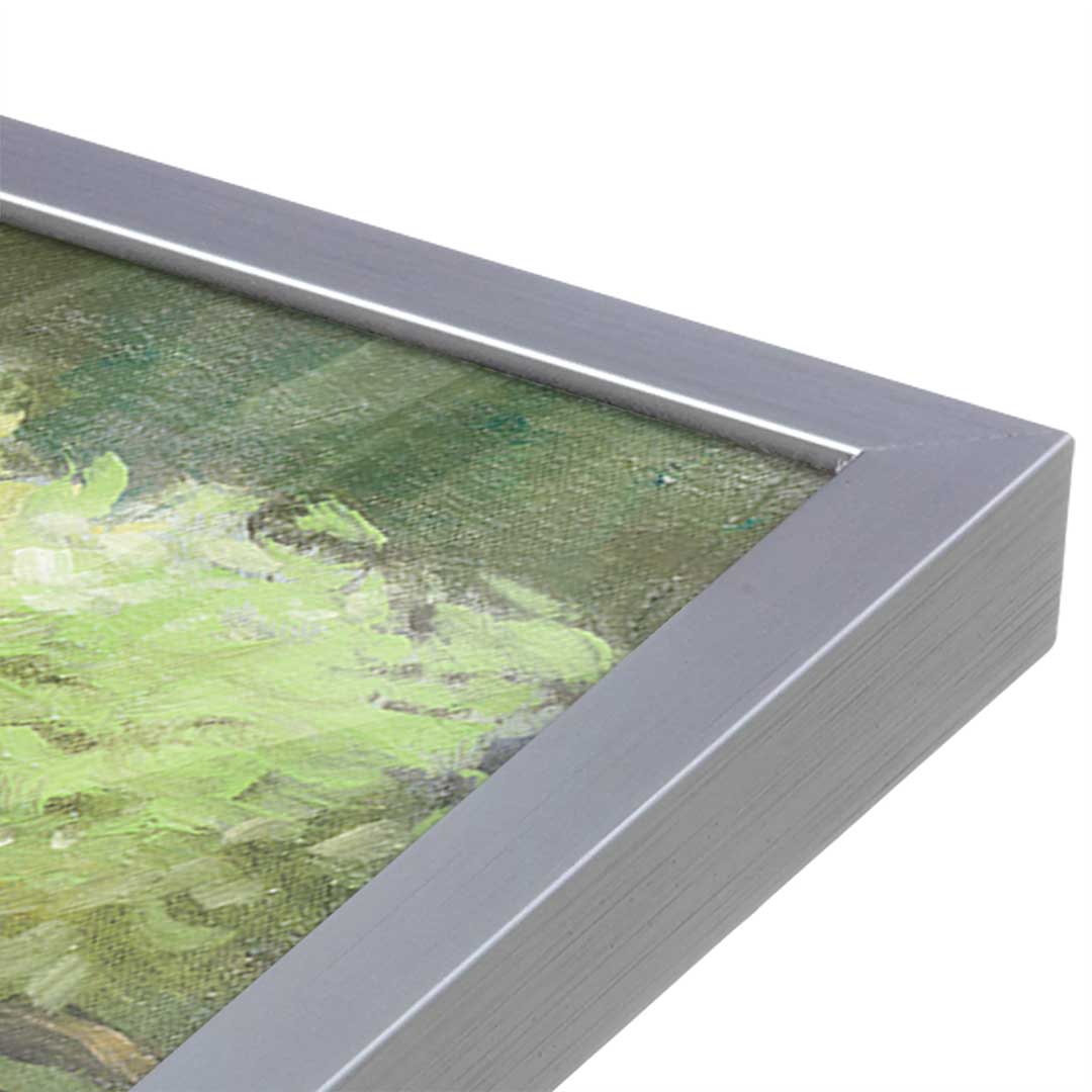 [Color:Polished Chrome], Picture of art in a Polished Chrome frame at an angle