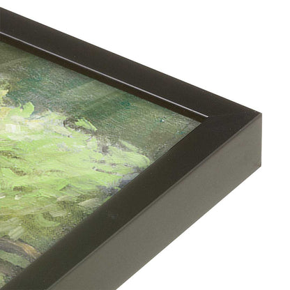 [Color:Satin Black], Picture of art in a Satin Black frame at an angle