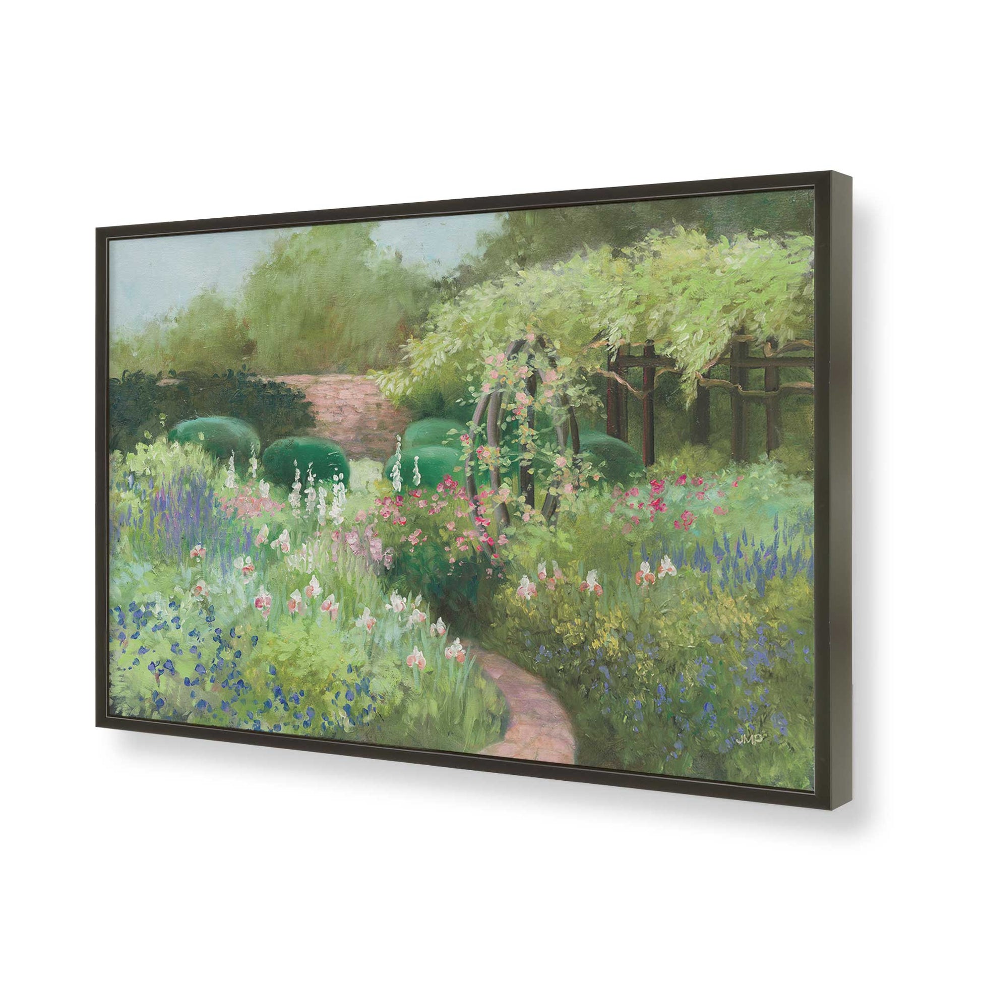 [Color:Satin Black], Picture of art in a Satin Black frame of the corner