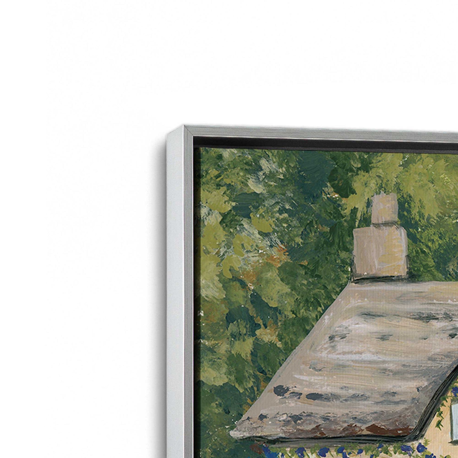 [Color:Polished Chrome], Picture of art in a Polished Chrome frame at an angle