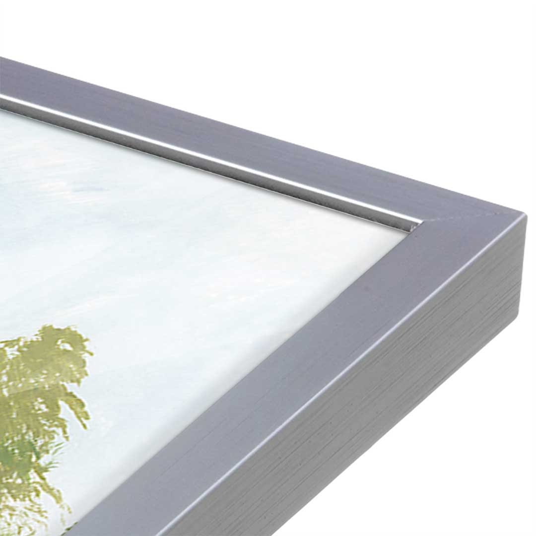 [Color:Polished Chrome], Picture of art in a Polished Chrome frame at an angle