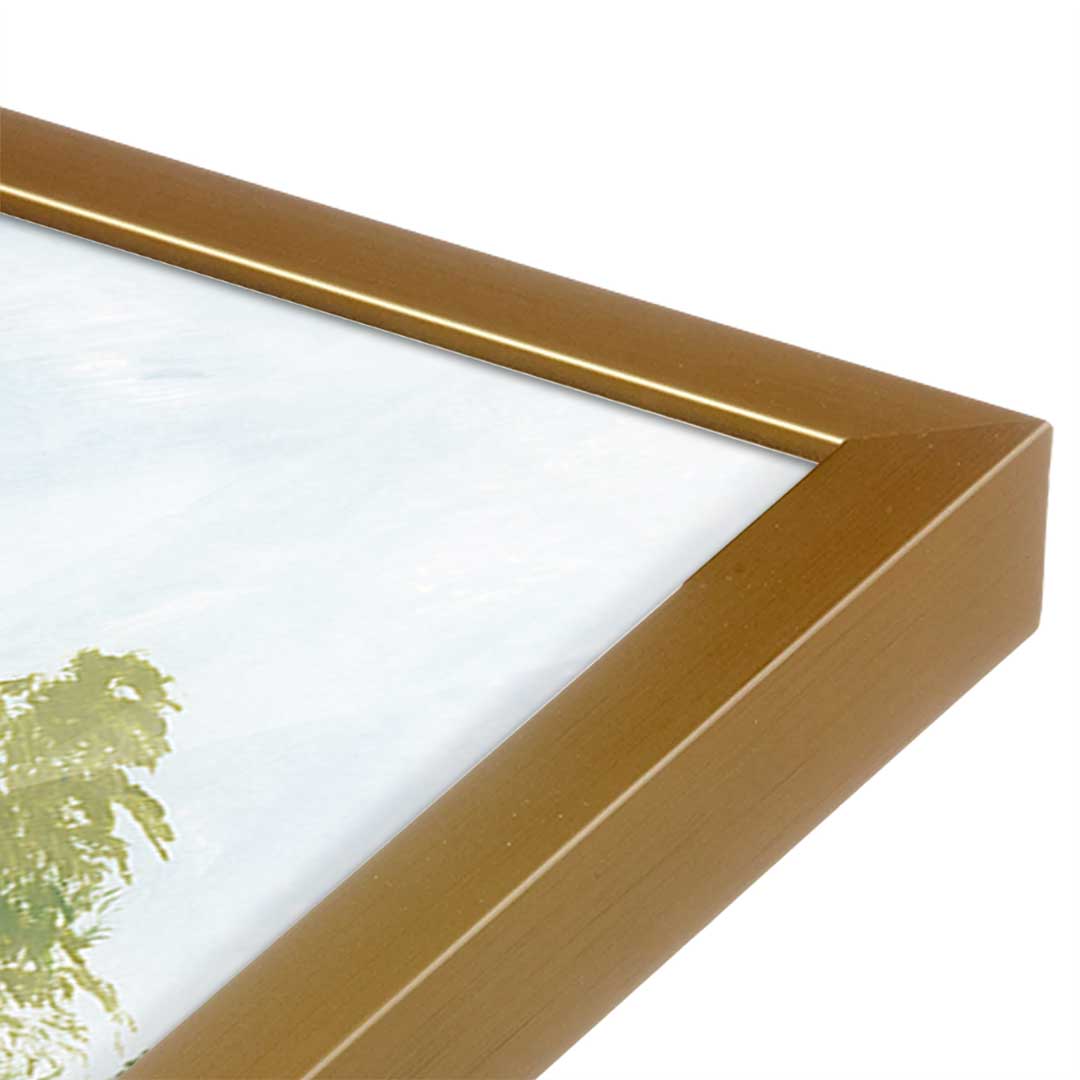 [Color:Polished Gold], Picture of art in a Polished Gold frame at an angle